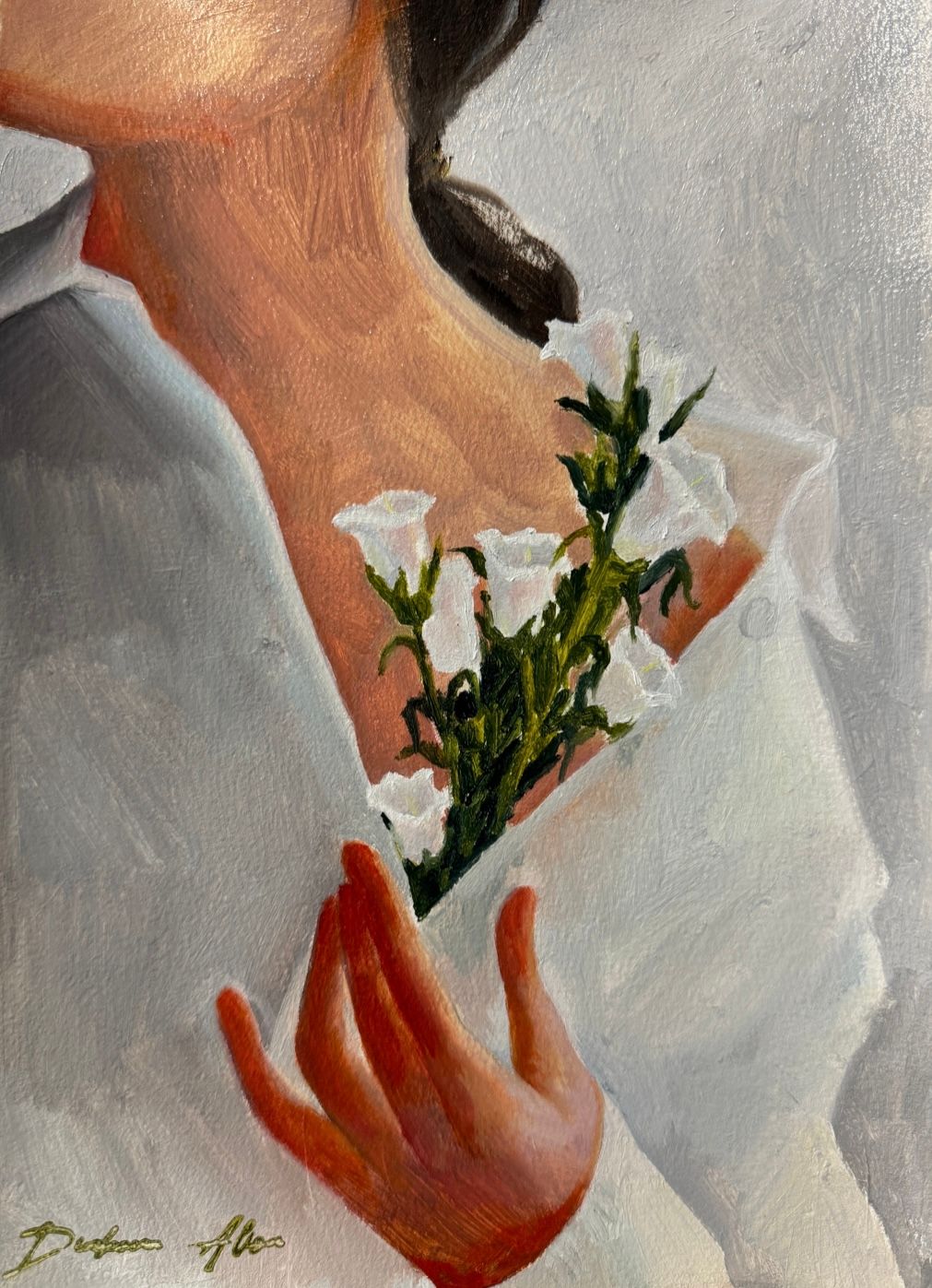 Алиса Дьякова (Авторская графика - 
                  21 x 29 см) ЦВЕТОК ИЗ СЕРДЦА