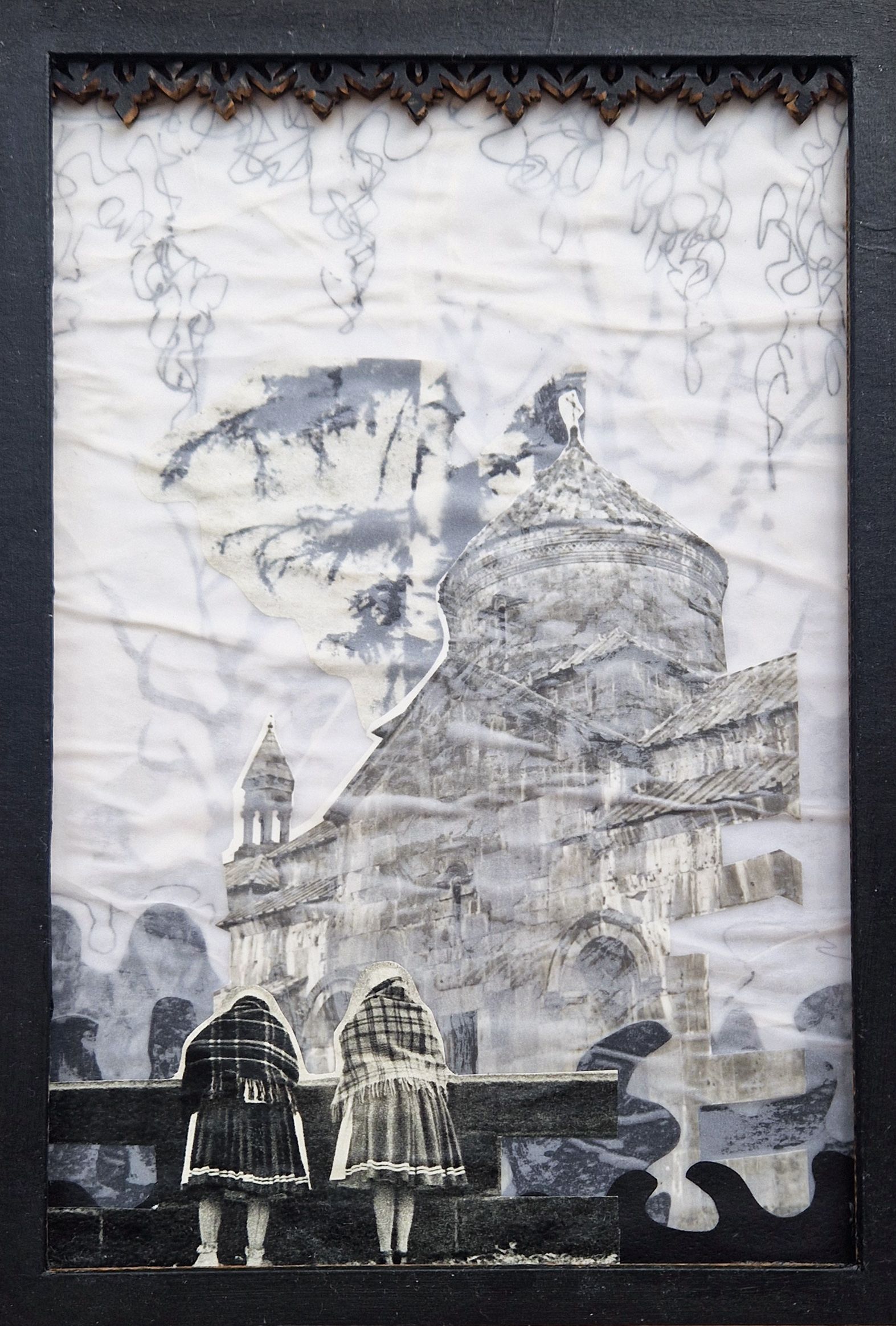Валерия Финина (Коллаж / ассамбляж - 
                  16 x 23 см) Воскресное утро