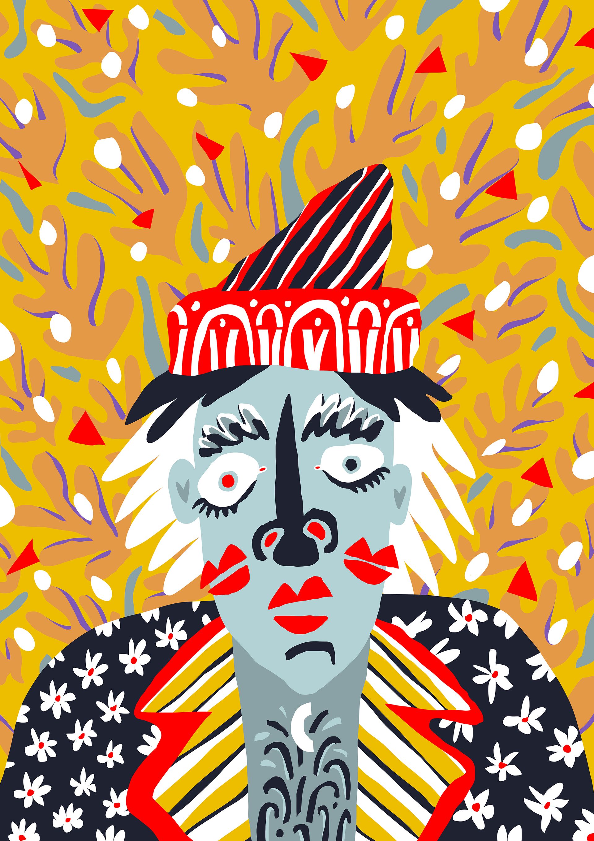 Лена Романовская (Графика цифровая (принты) - 
                  50 x 70 см) Дед