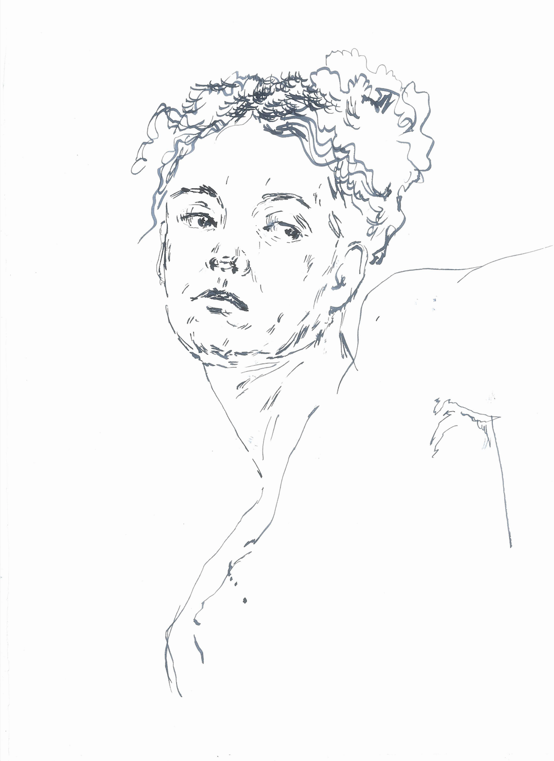 Кристина Ларина (Авторская графика - 
                  25 x 35 см) Натурщица