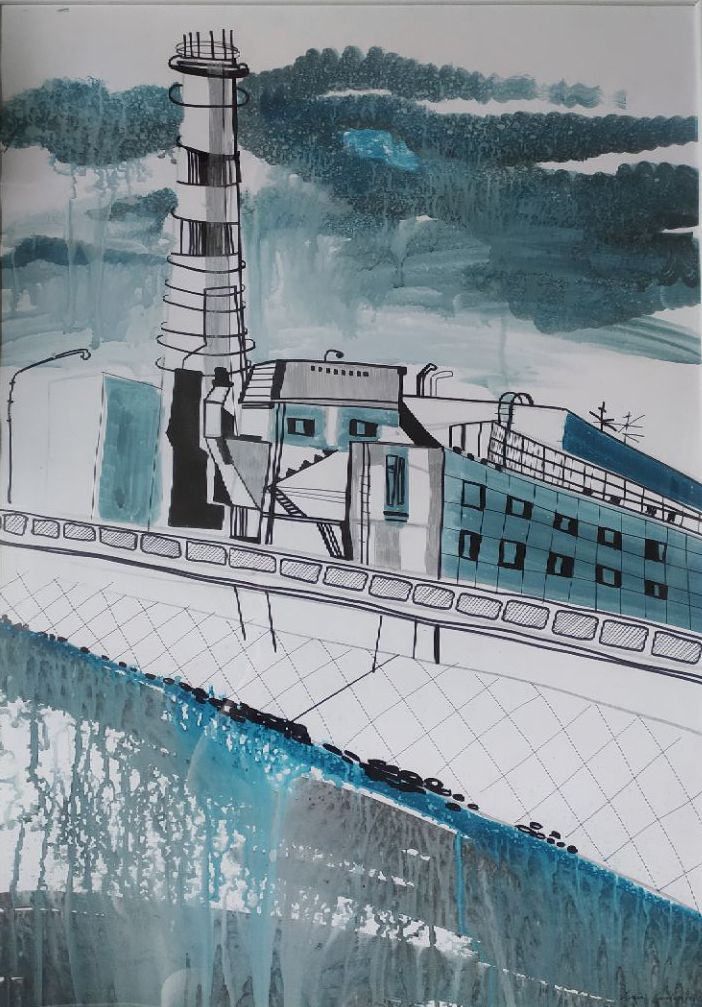 Лидия Гордеенко (Авторская графика - 
                  50 x 70 см) Карповка