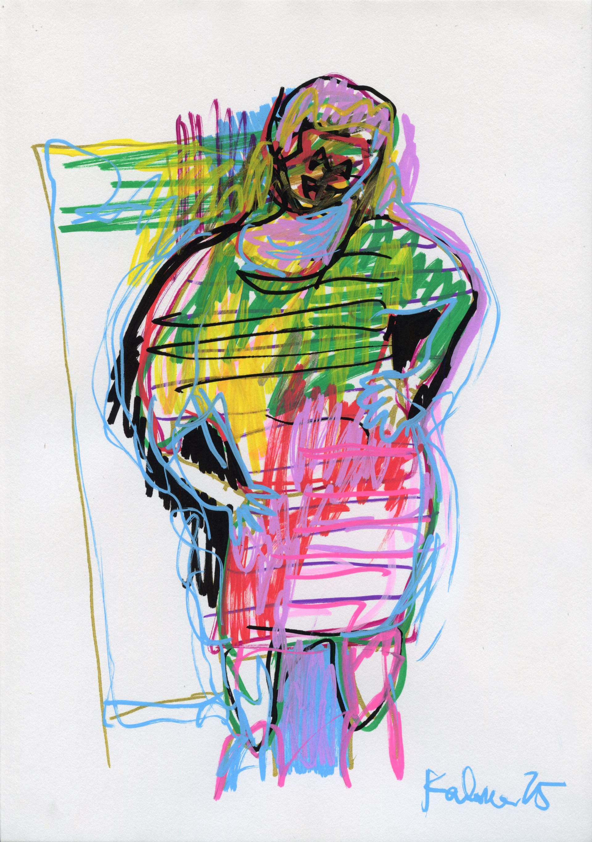 Дмитрий Кавка (Авторская графика - 
                  21 x 29.7 см) Фигура женщины