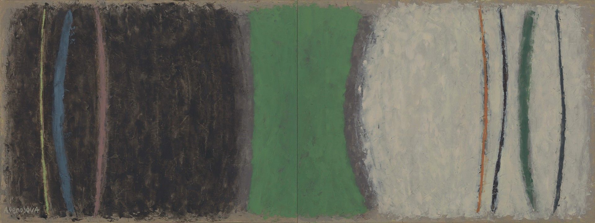 Юлия Агеносова (Картина, живопись - 
                  160 x 60 см) Until