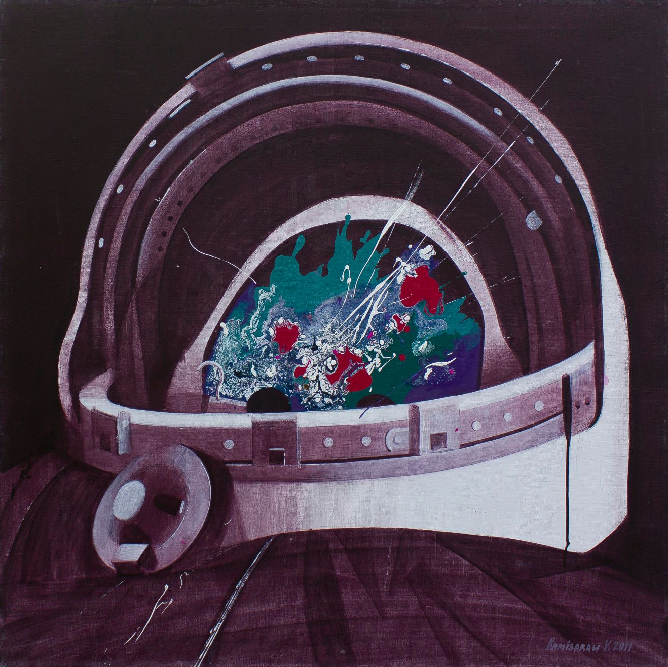 Вадим Комиссаров (Картина, живопись - 
                  100 x 100 см) Космонавт 5
