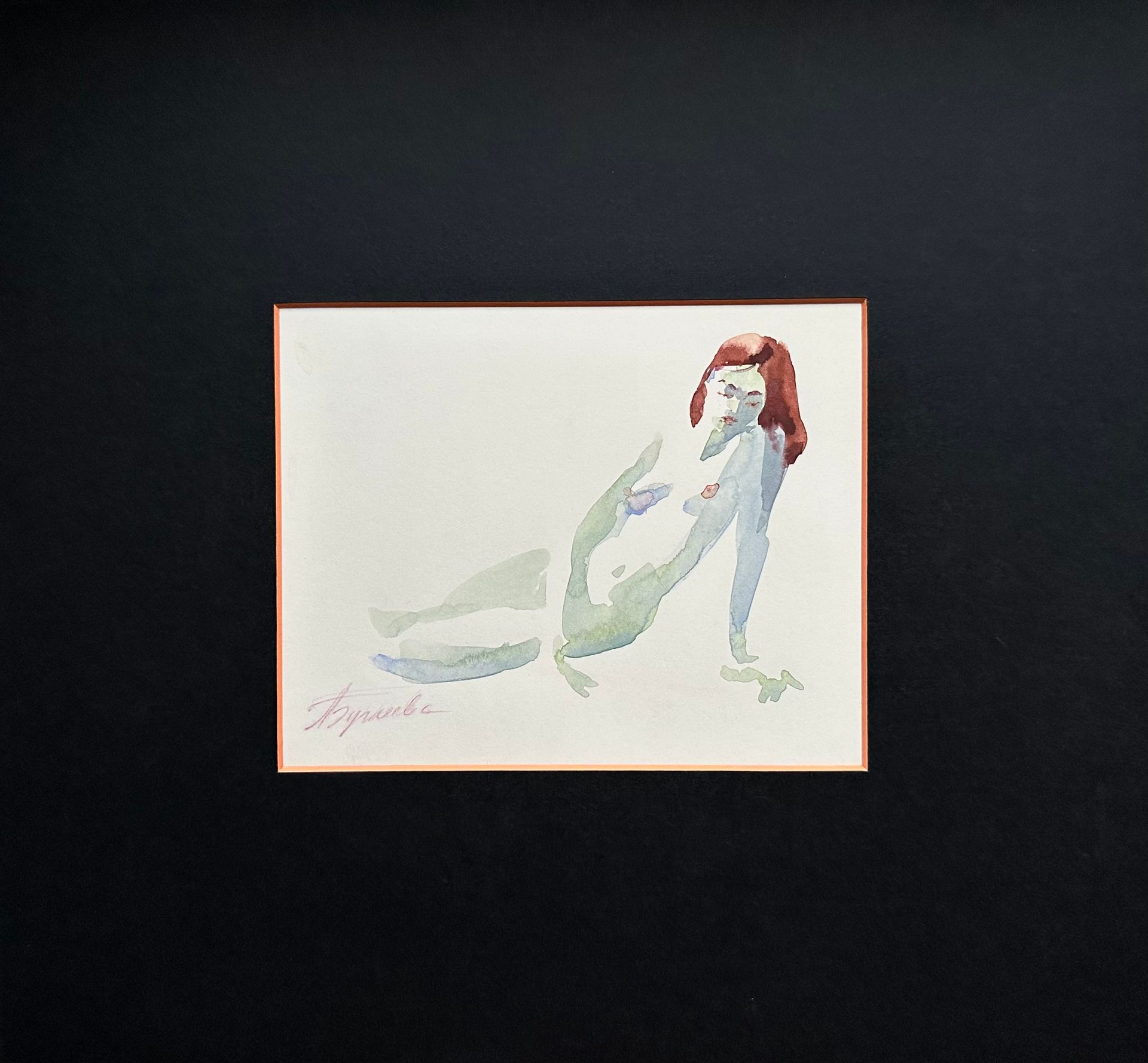 Алина Буглеева (Авторская графика - 
                  35 x 25 см) Mermaid