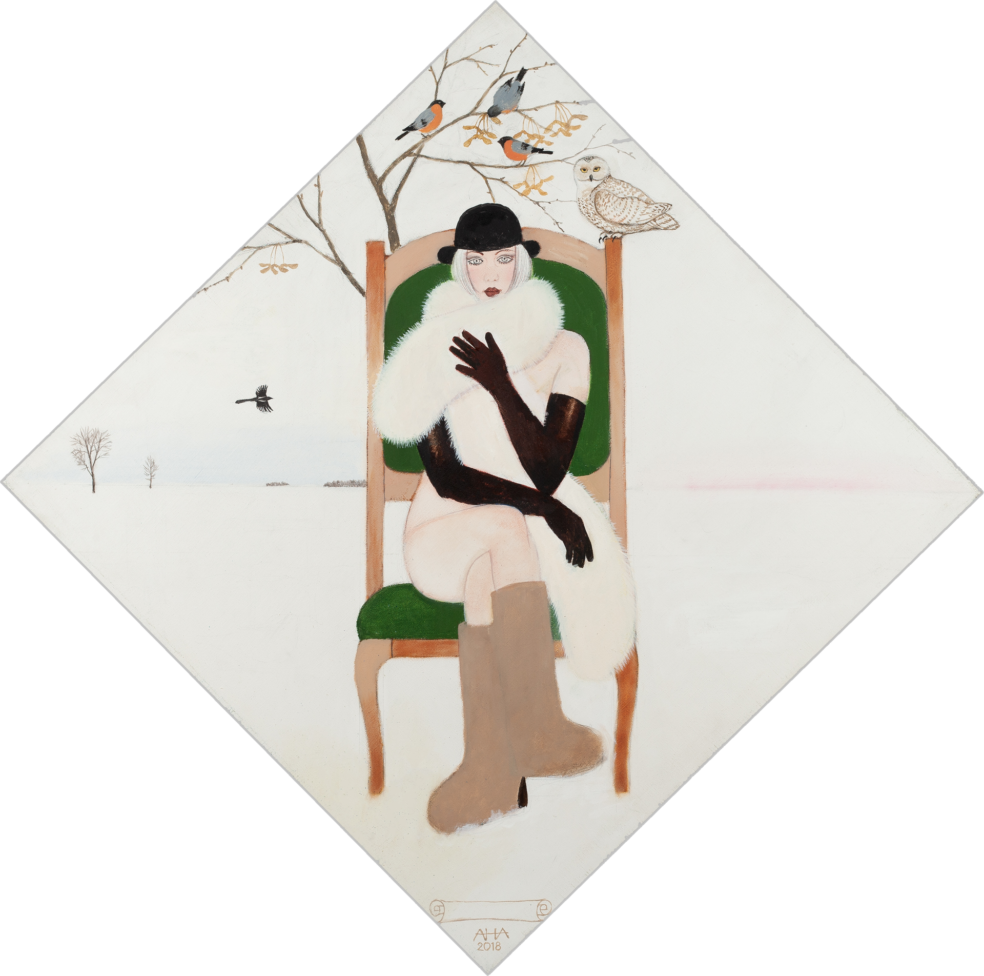 Андрей Аверьянов (Картина, живопись - 
                  60 x 60 см) Зима