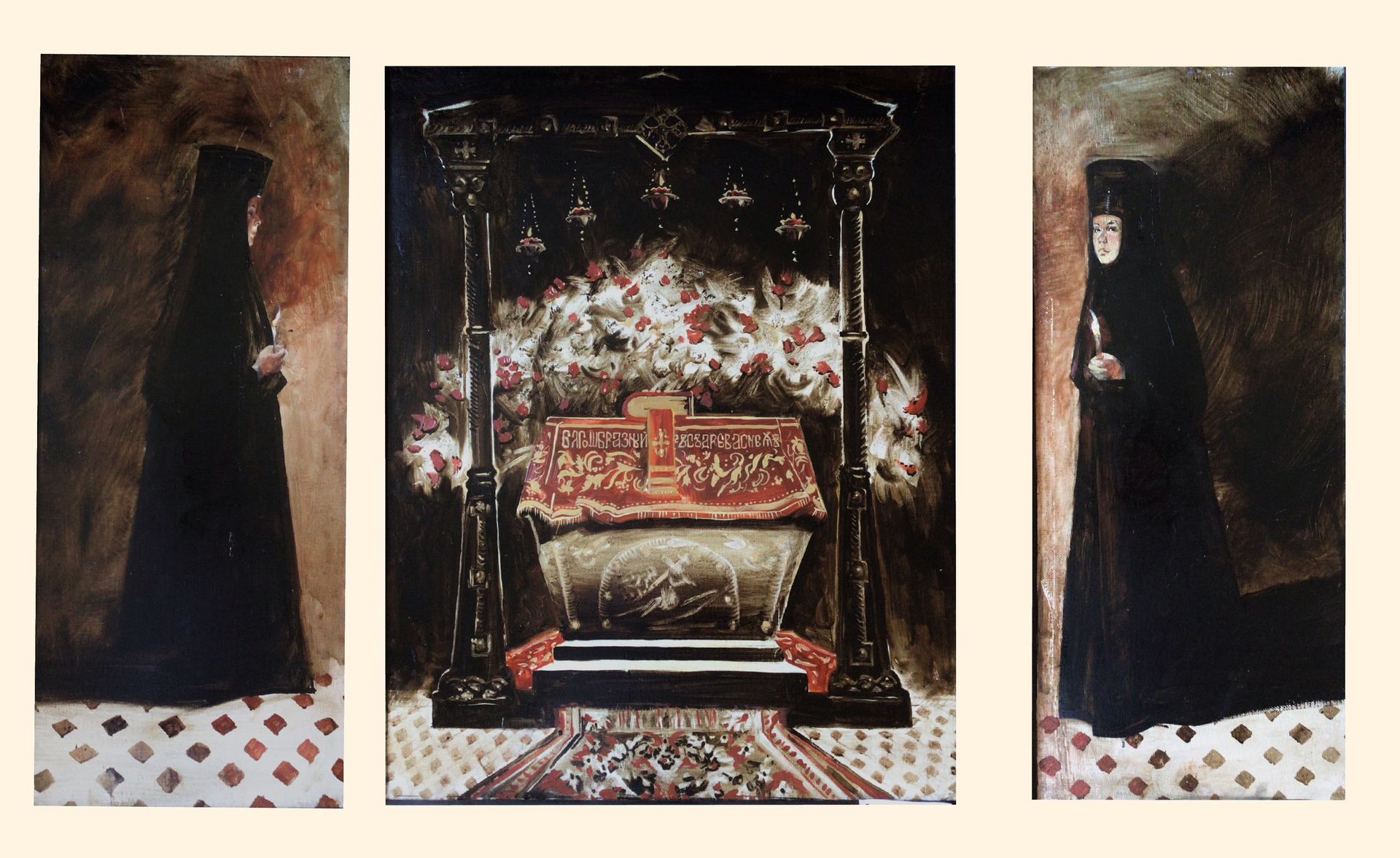 Елизавета Тарасова (Картина, живопись - 
                  150 x 85 см) Ожидание Пасхи
