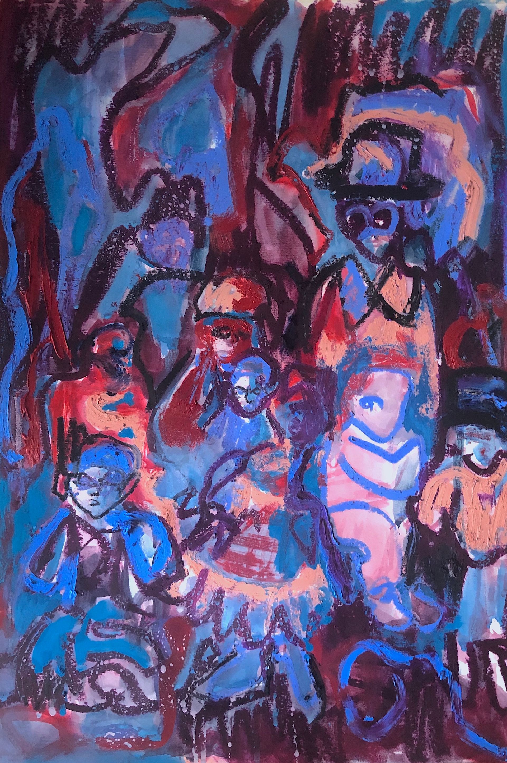 Катя Гранова (Картина, живопись - 
                  40 x 57 см) Еврейская семья
