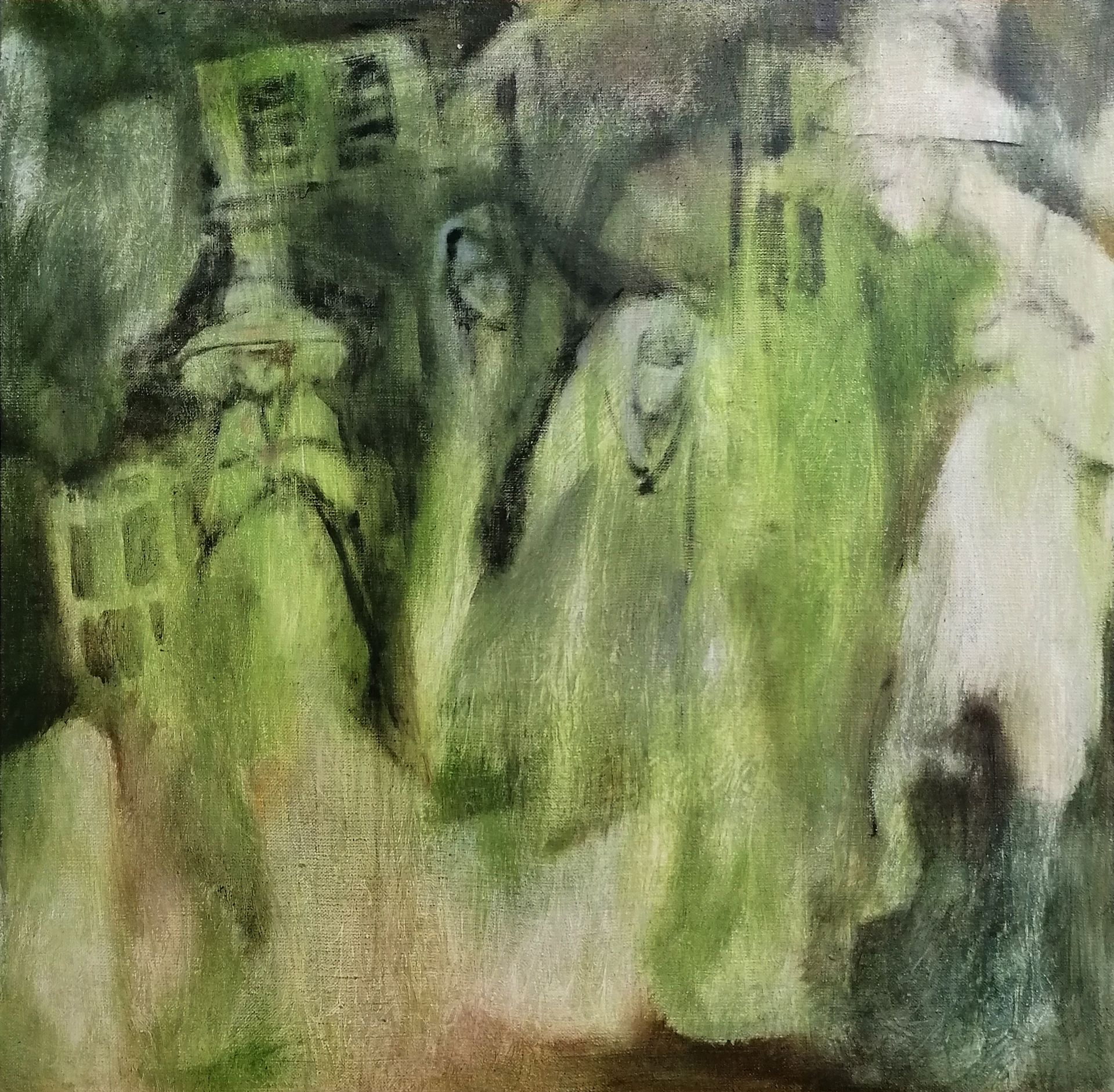 Юлия Куртова (Картина, живопись - 
                  50 x 50 см) Зеленый город