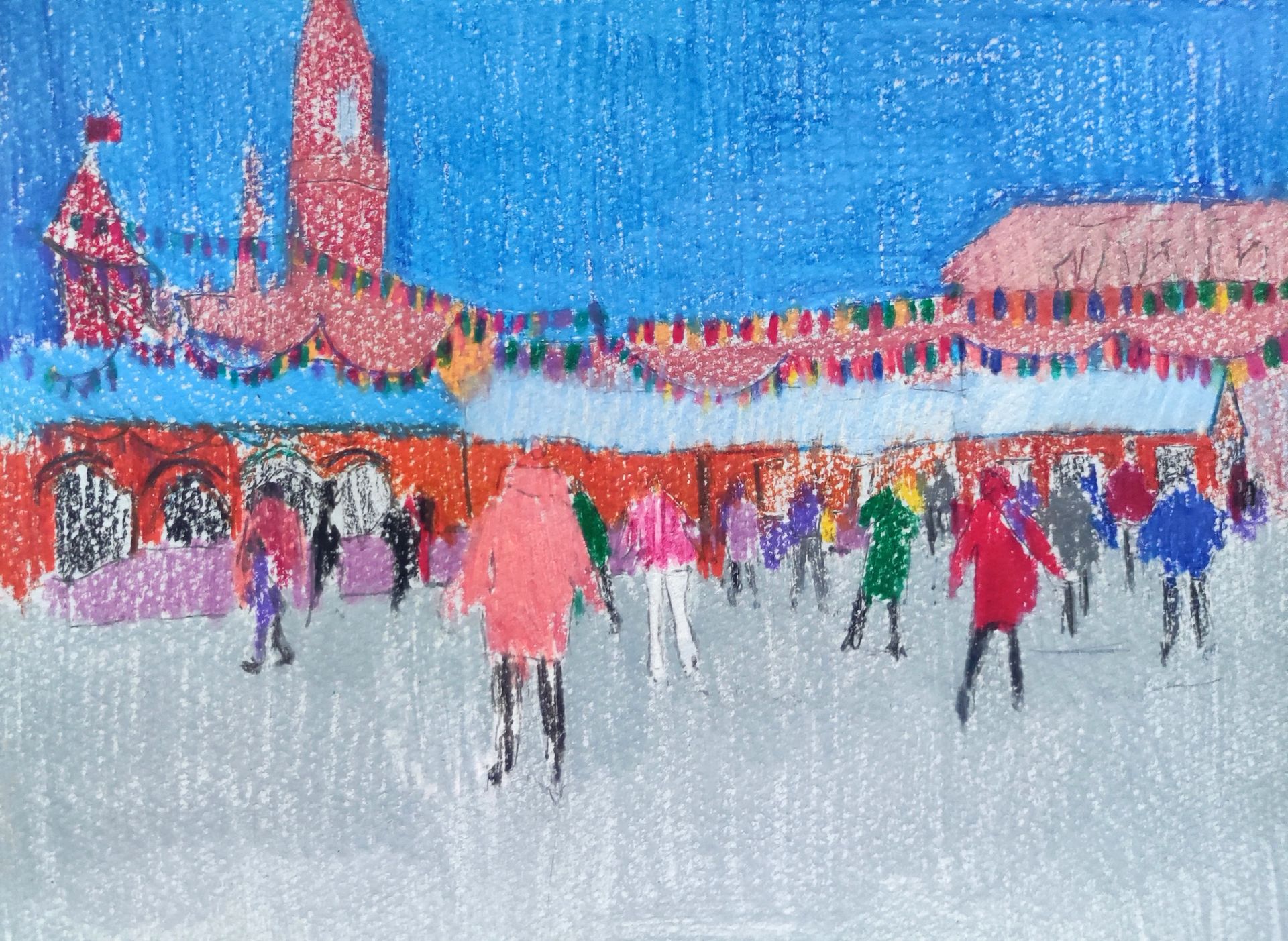 Дарья Петухова (Авторская графика - 
                  21 x 14.8 см) Новогодняя