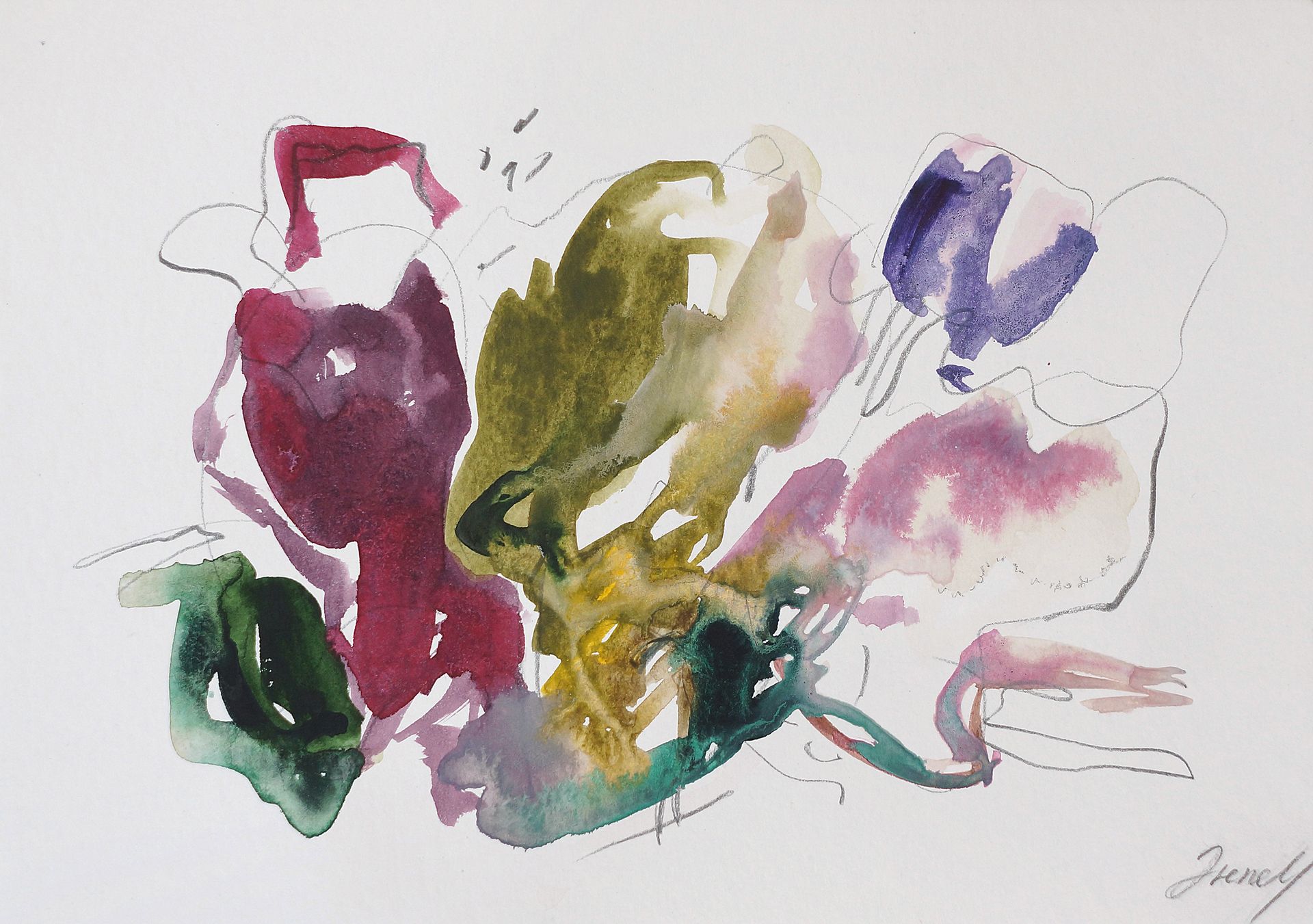 Ирен Мусина (Авторская графика - 
                  29.7 x 21 см) Цветущее #1
