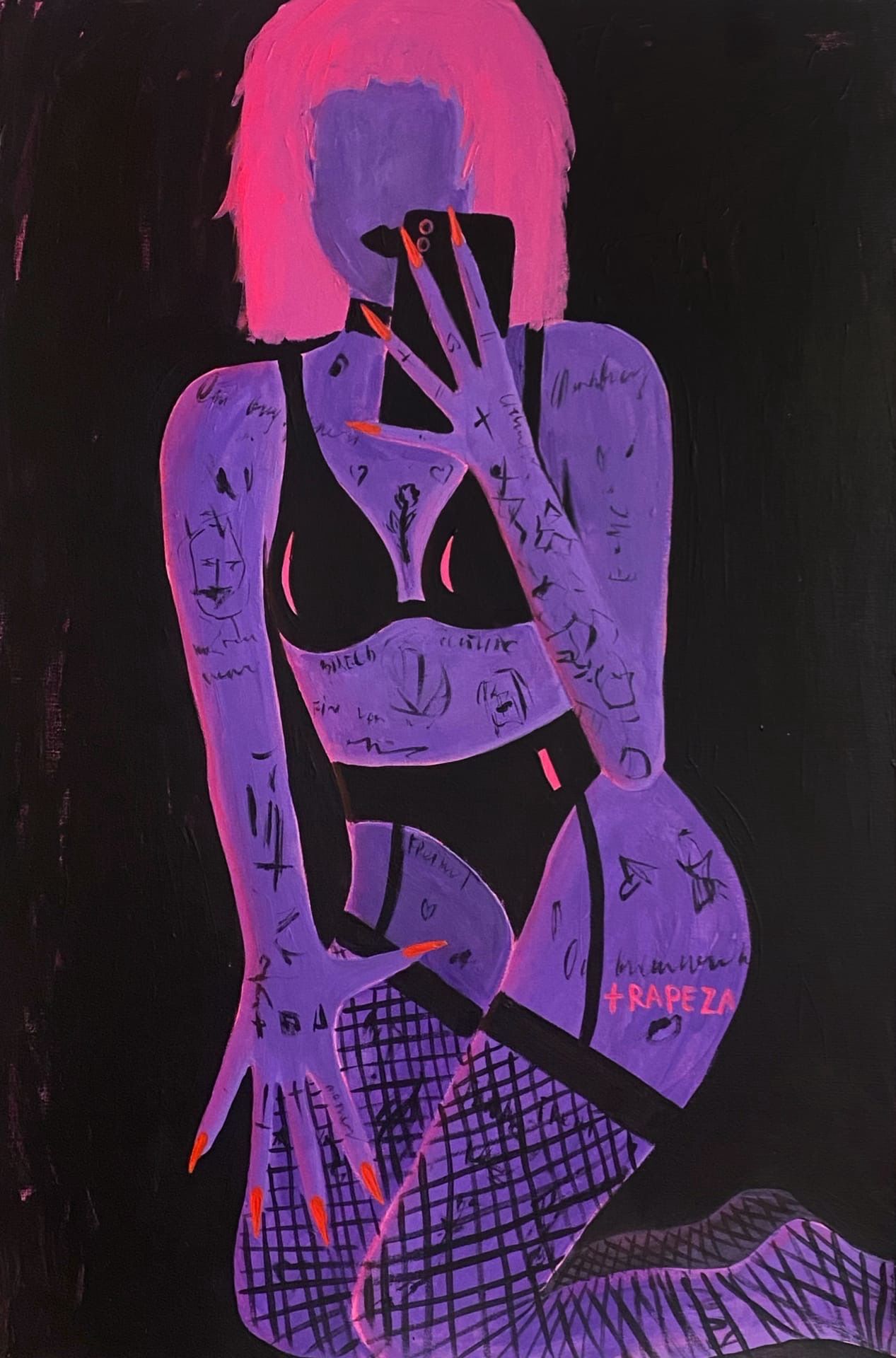 Анастасия Трапезникова (Картина, живопись - 
                  60 x 90 см) THE SELFIE