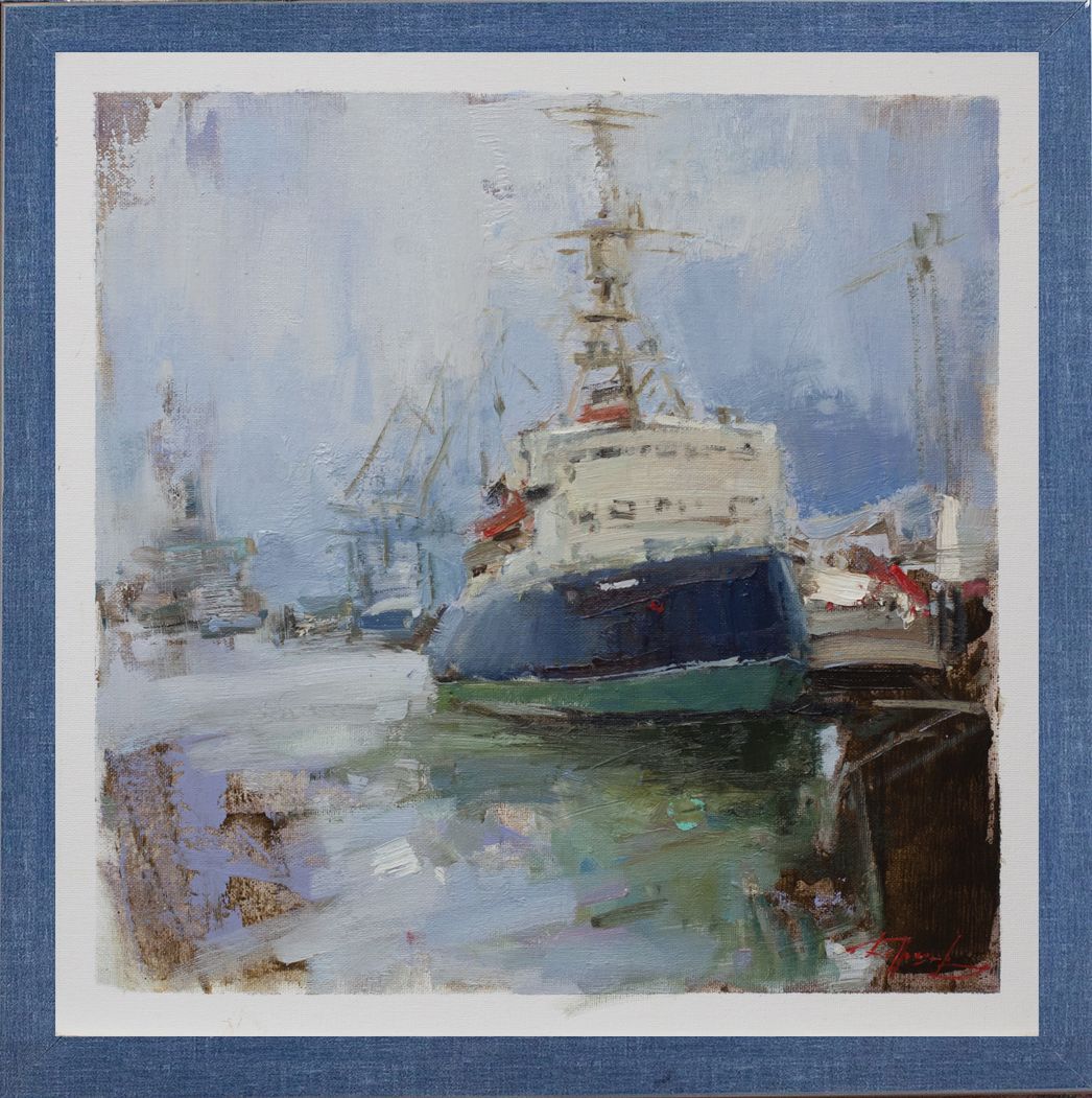 Евгений Бурцев (Картина, живопись - 
                  40 x 40 см) Этюд в СПб. Красин