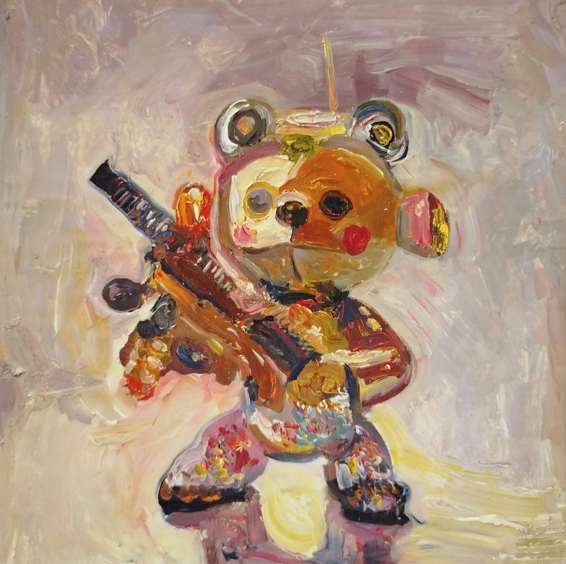 Денис Козловский (Картина, живопись - 
                  21 x 21 см) Боевой ушастик. Гангстер. Эскиз