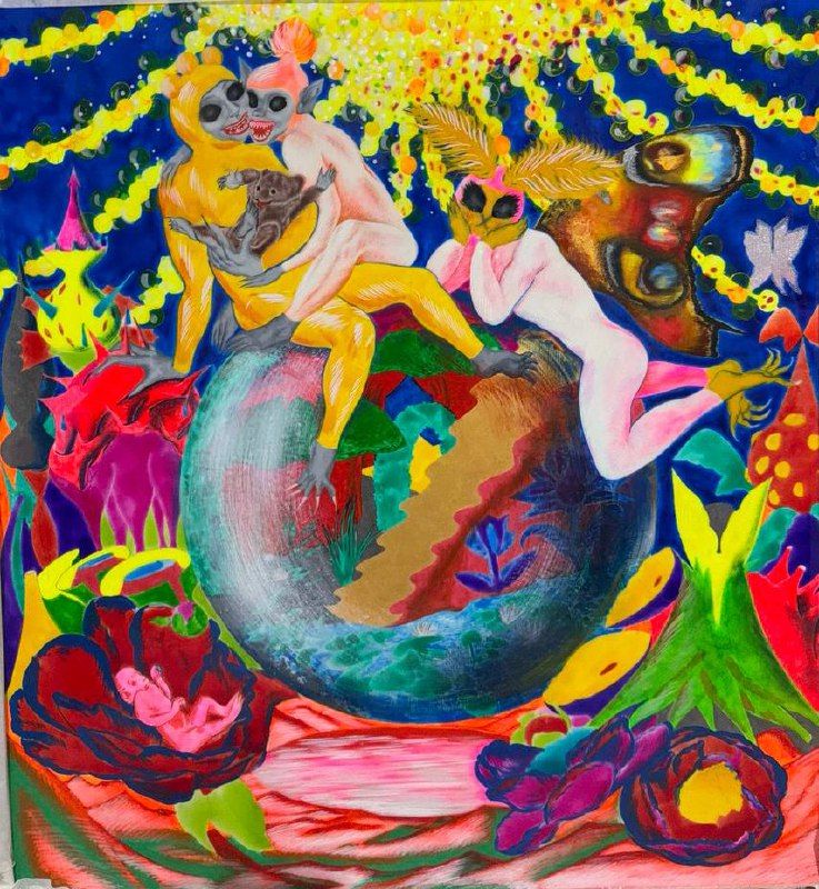 Юлия Кривозубова (Авторская графика - 
                  70 x 76 см) Из серии "Яблоки и груши"