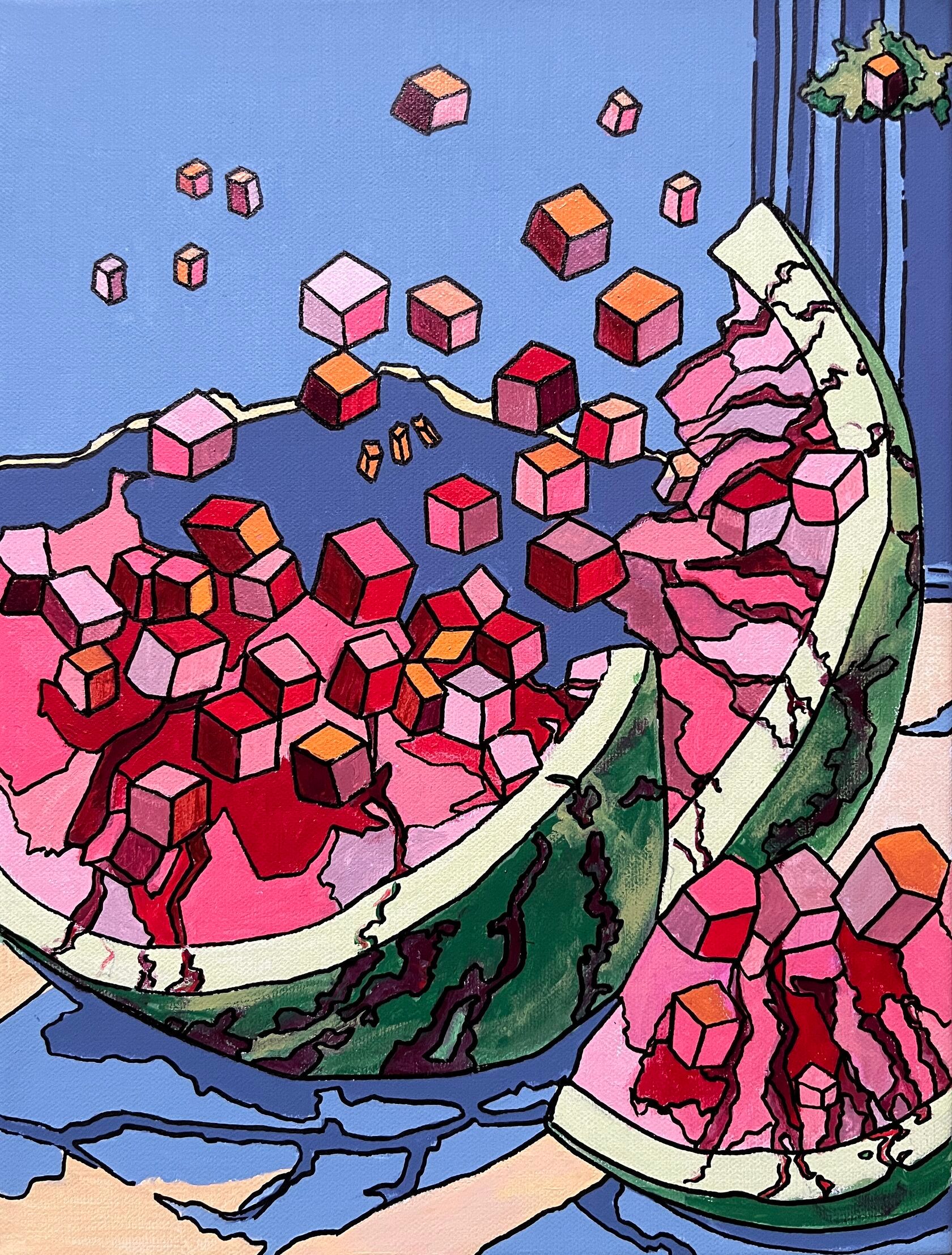 Ира Куб (Картина, живопись - 
                  30 x 40 см) Арбузное лето