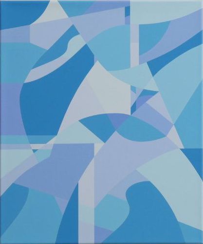 Илья Кукушкин (Картина, живопись - 
                  50 x 60 см) Das hell Blau Improvisation