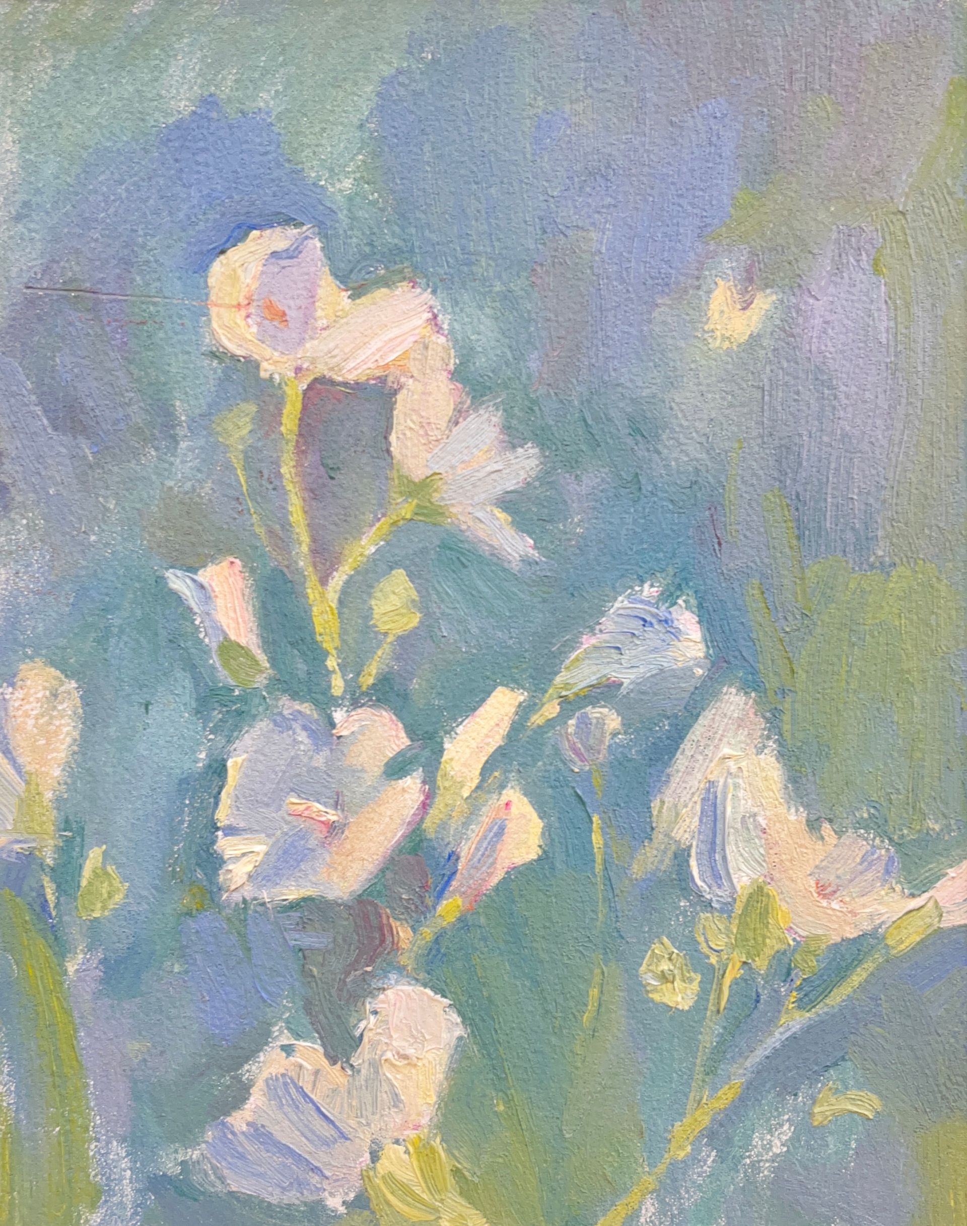 Мария Волкова (Авторская графика - 
                  33.5 x 39.5 см) Белые цветы