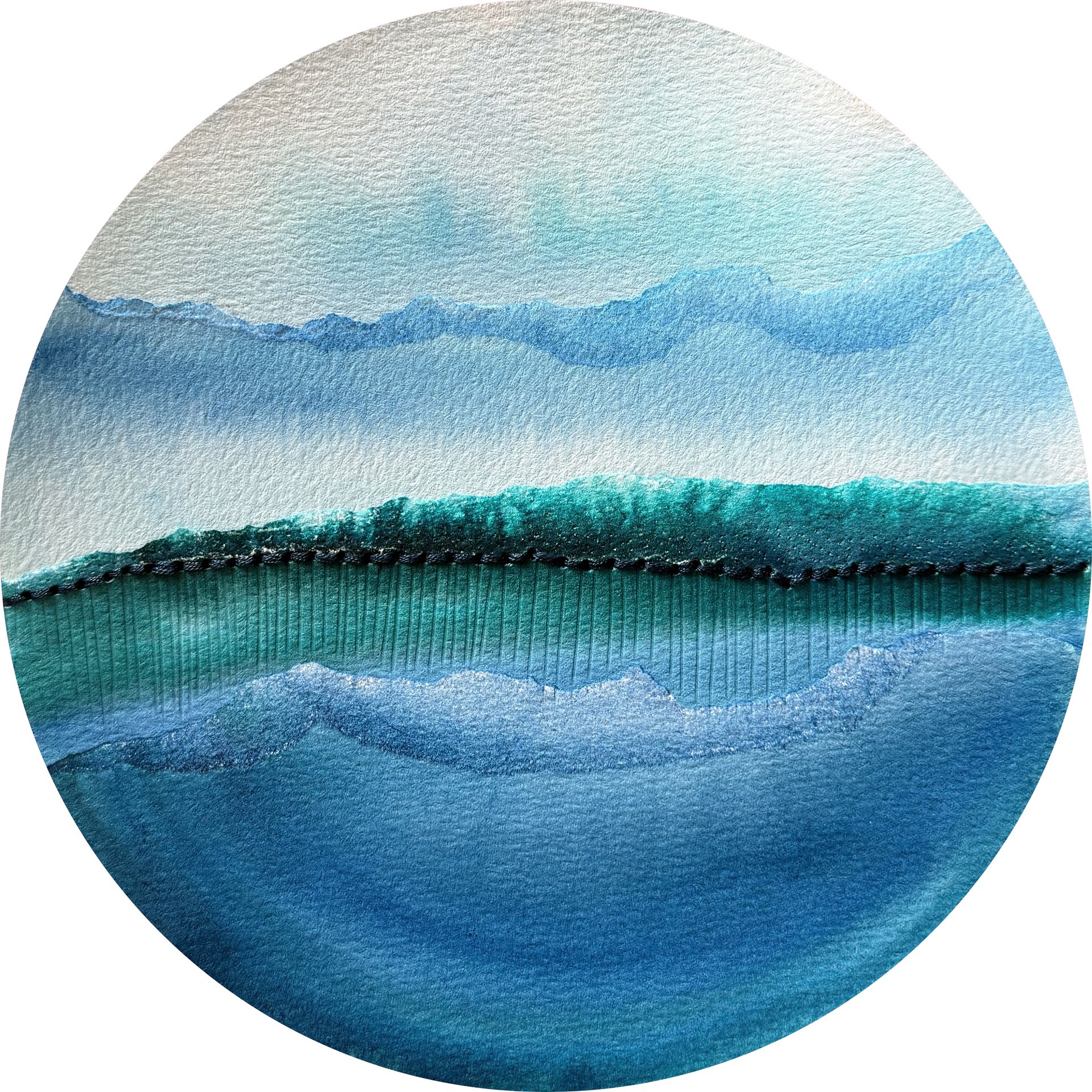 Ольга Ширяева (Авторская графика - 
                  21 x 21 см) Половодье