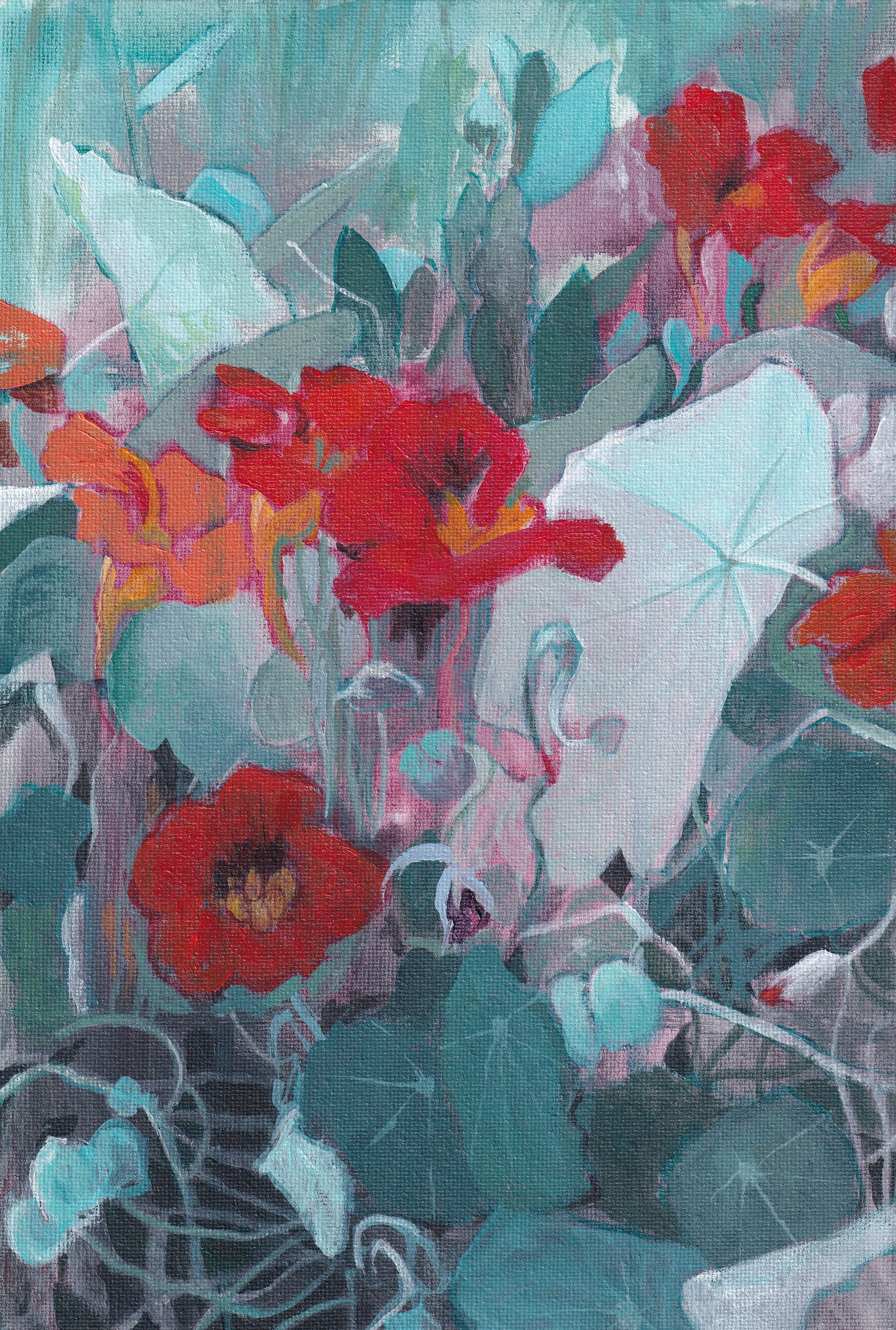 Стас Воробьёв (Авторская графика - 
                  30 x 40 см) Настурции