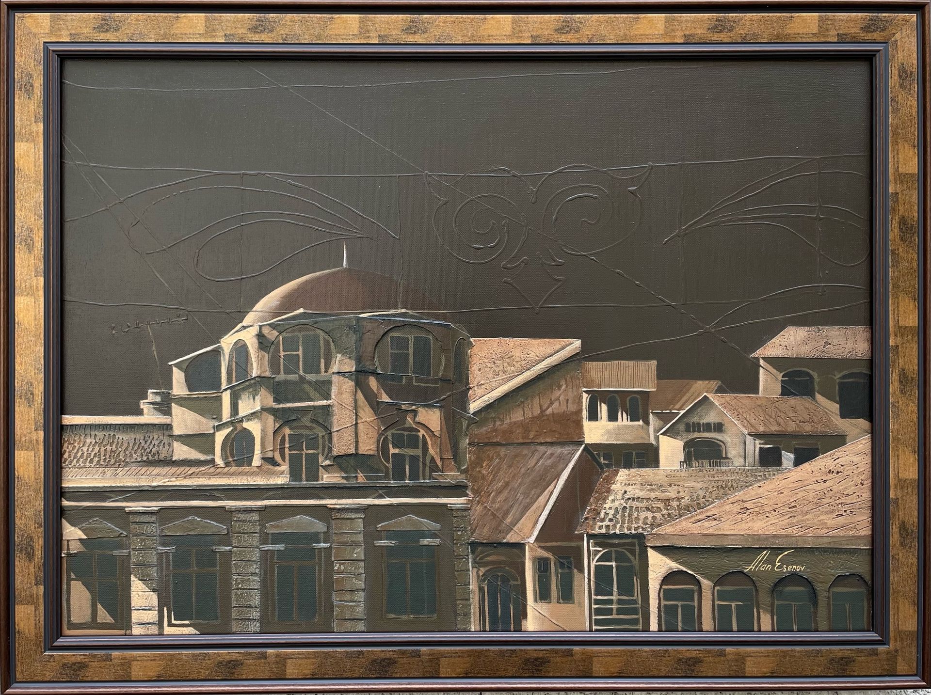 Алан Есенов (Картина, живопись - 
                  75 x 55 см) Ночной город