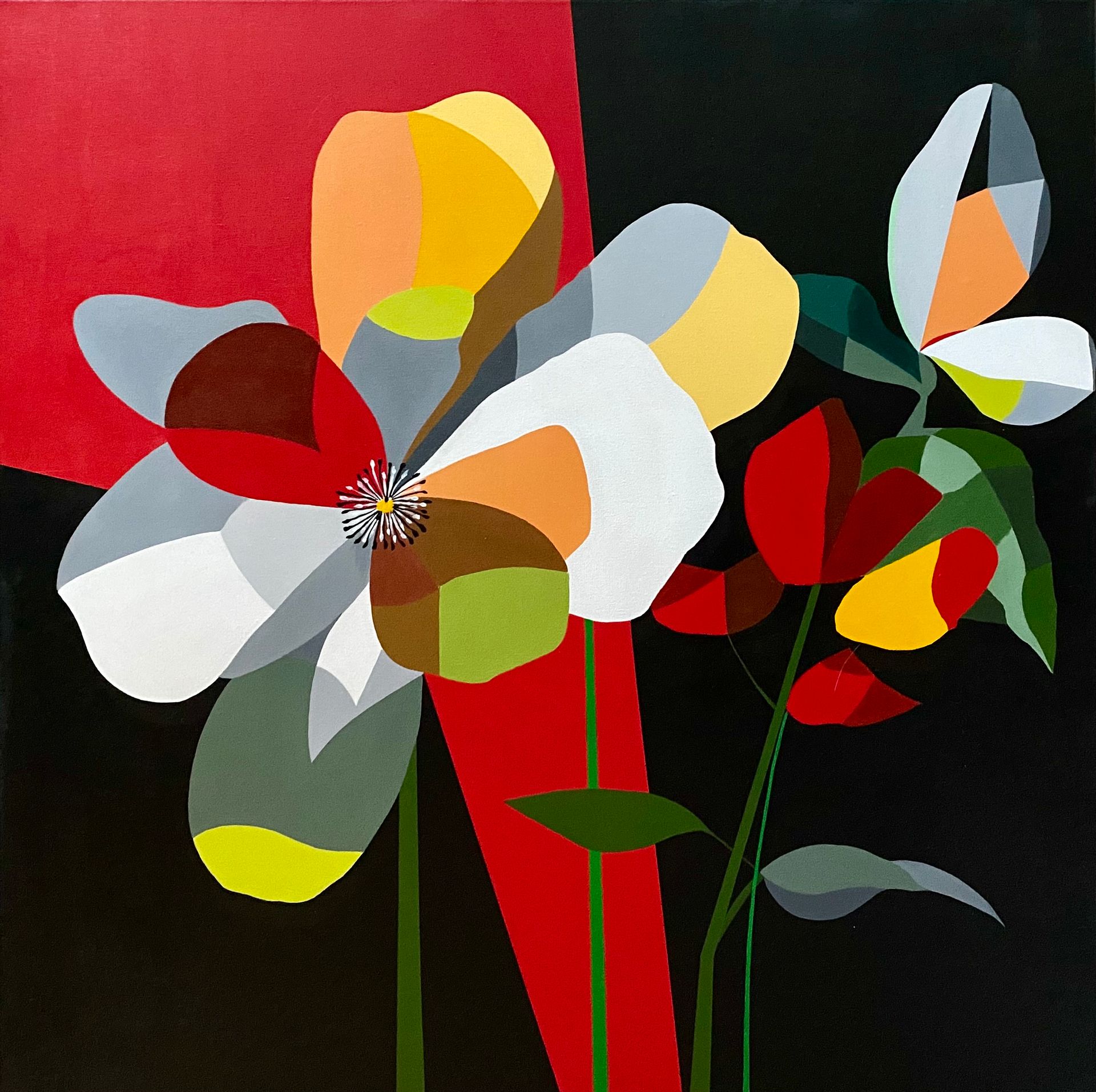 Ксения Молукова (Картина, живопись - 
                  60 x 60 см) Энергия лепестков