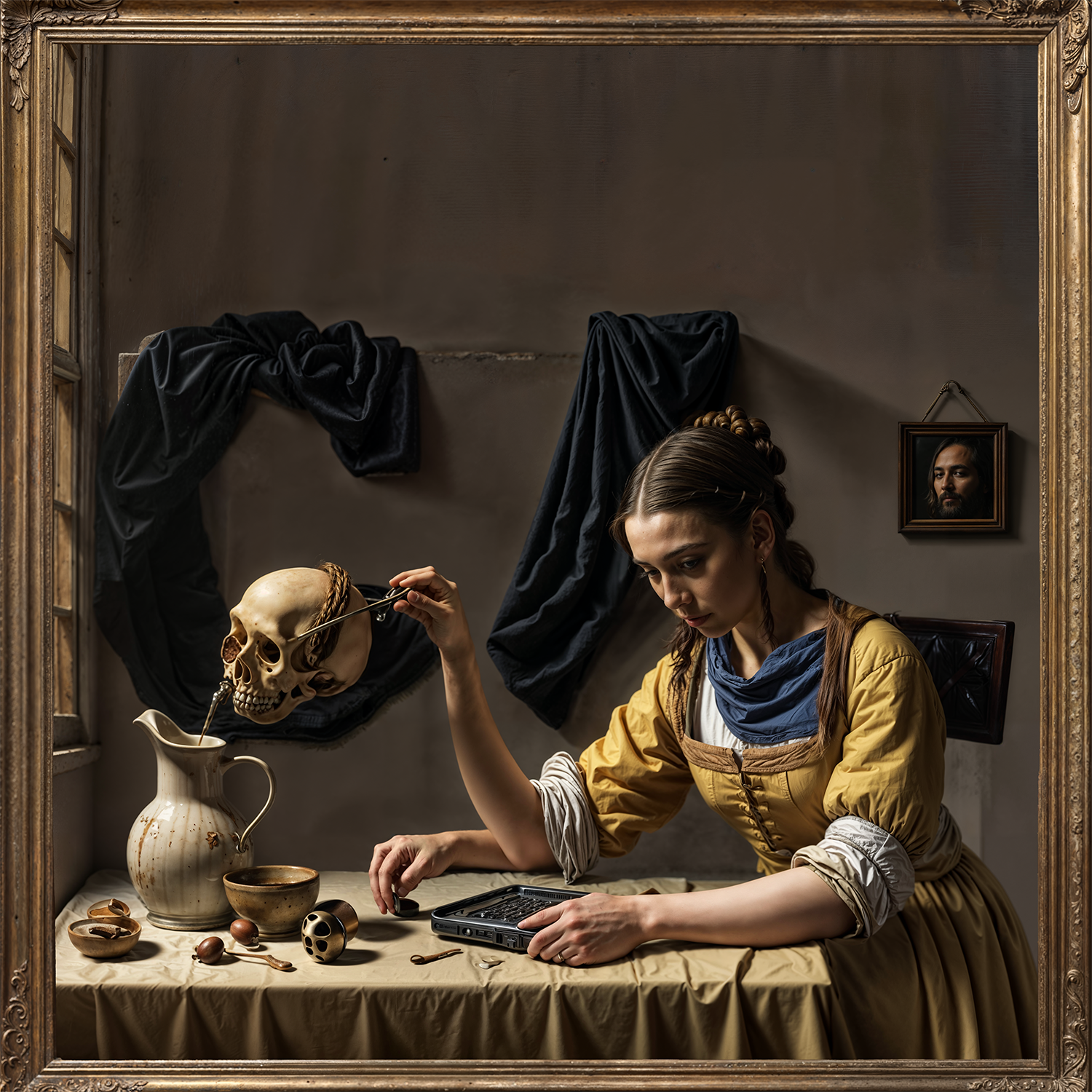 Ринат Абдрахманов (Rinatto L'bank) (Графика цифровая (принты) - 
                  50 x 50 см) Ванитас кибернетическая: смерть и интерфейс
