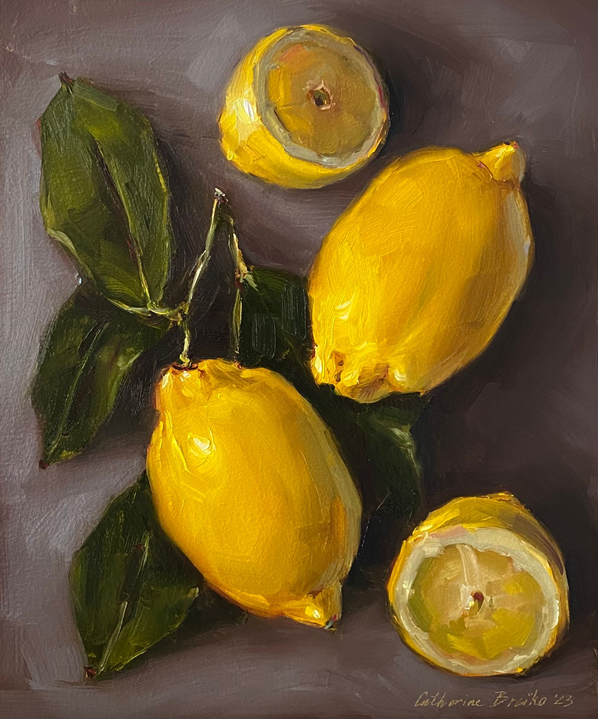 Катерина Брайко (Картина, живопись - 
                  25 x 30 см) Лимоны