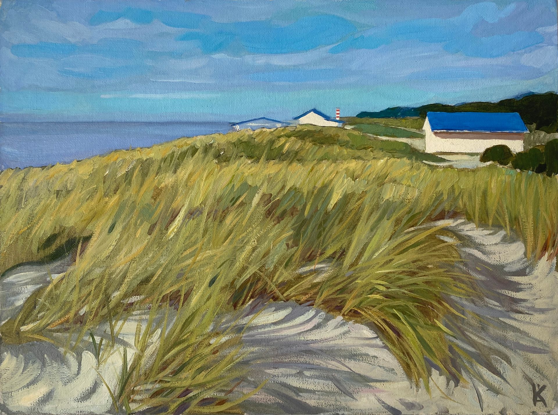 Алексей Кротов (Авторская графика - 
                  40 x 30 см) Берег Балтийского моря. Янтарный пляж