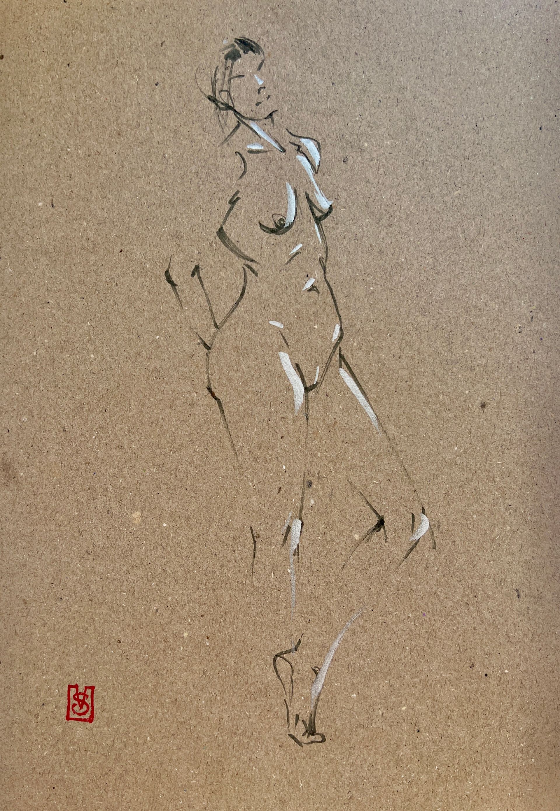 Виктория Севастьянова (Авторская графика - 
                  20 x 30 см) Nu sketch