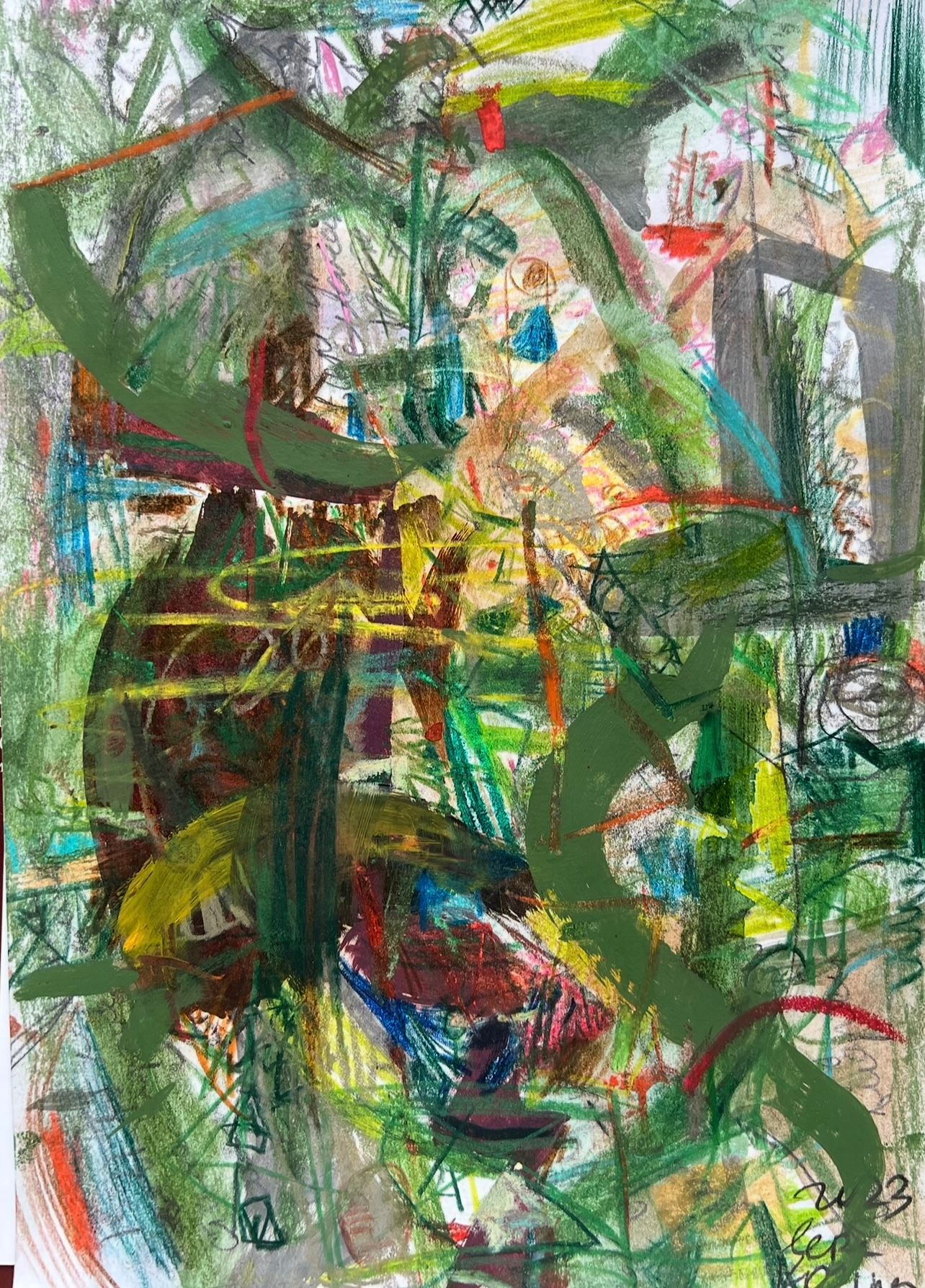 Валерия Козина (Авторская графика - 
                  38 x 53 см) То, что наполняет время лета