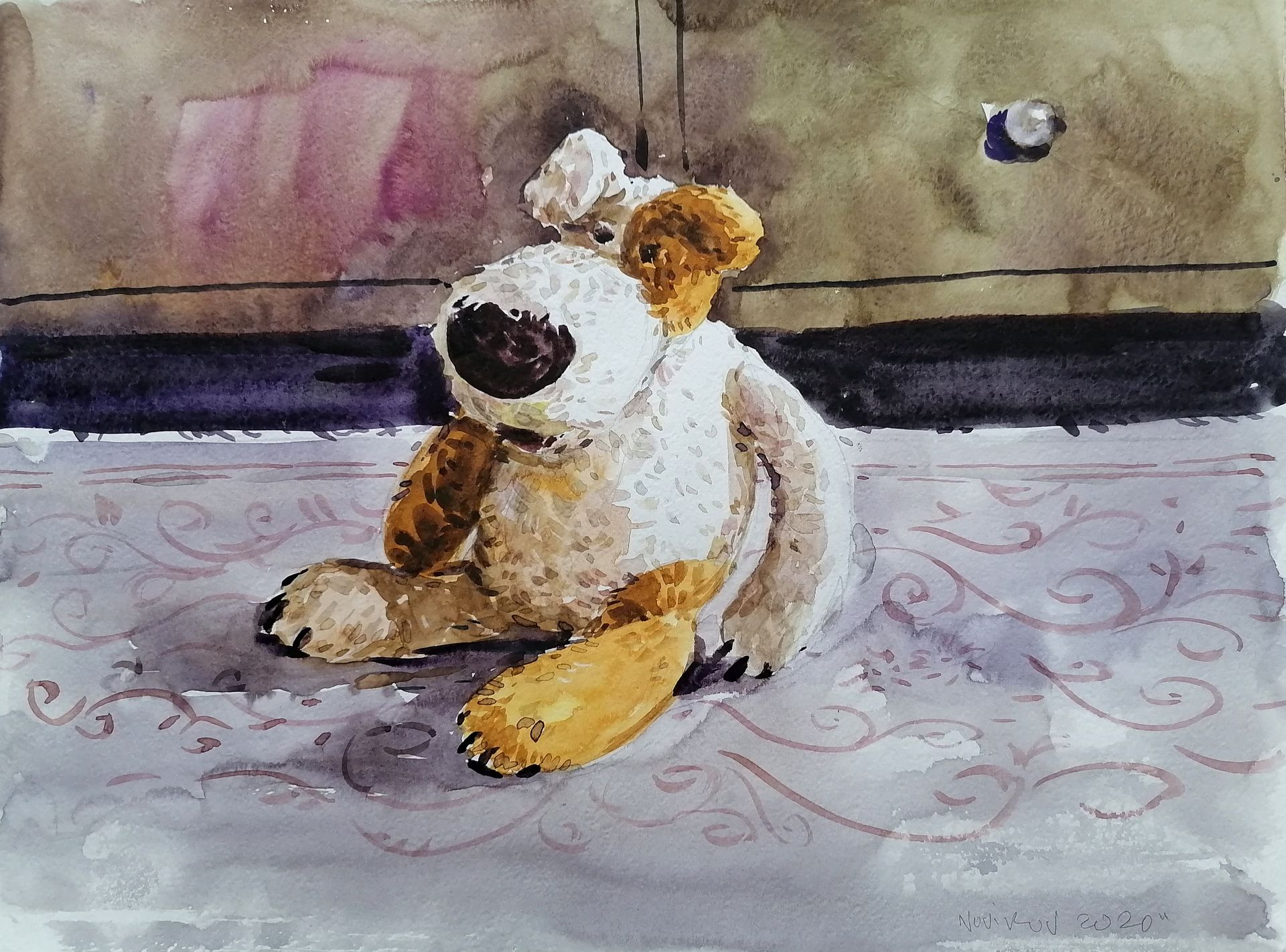 Андрей Новиков (Авторская графика - 
                  40 x 30 см) Старый знакомый