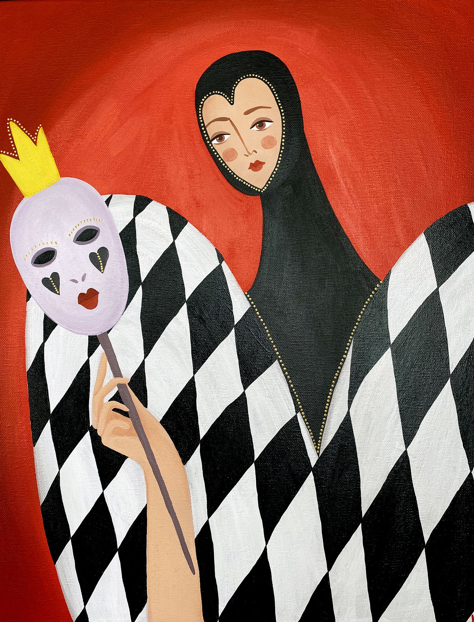Ксения Хромцова (Картина, живопись - 
                  40 x 50 см) Маска