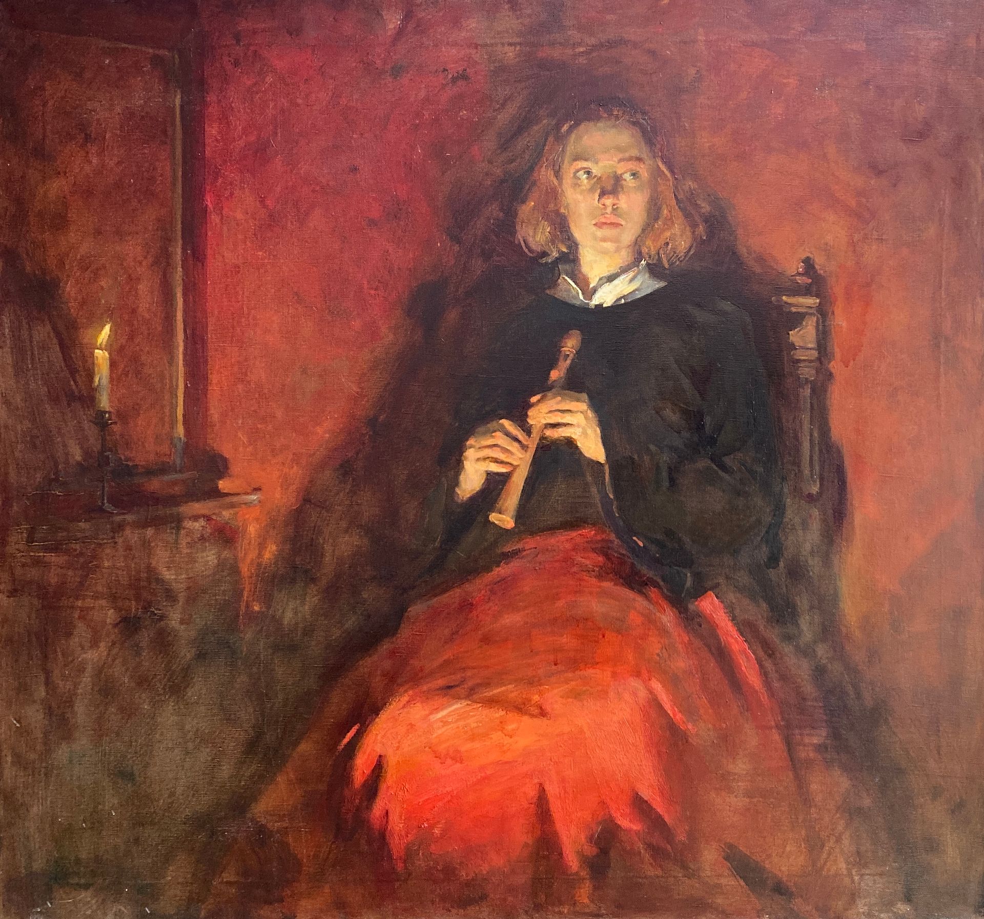 Надежда Воронцова (Картина, живопись - 
                  100 x 90 см) Музыка Саши