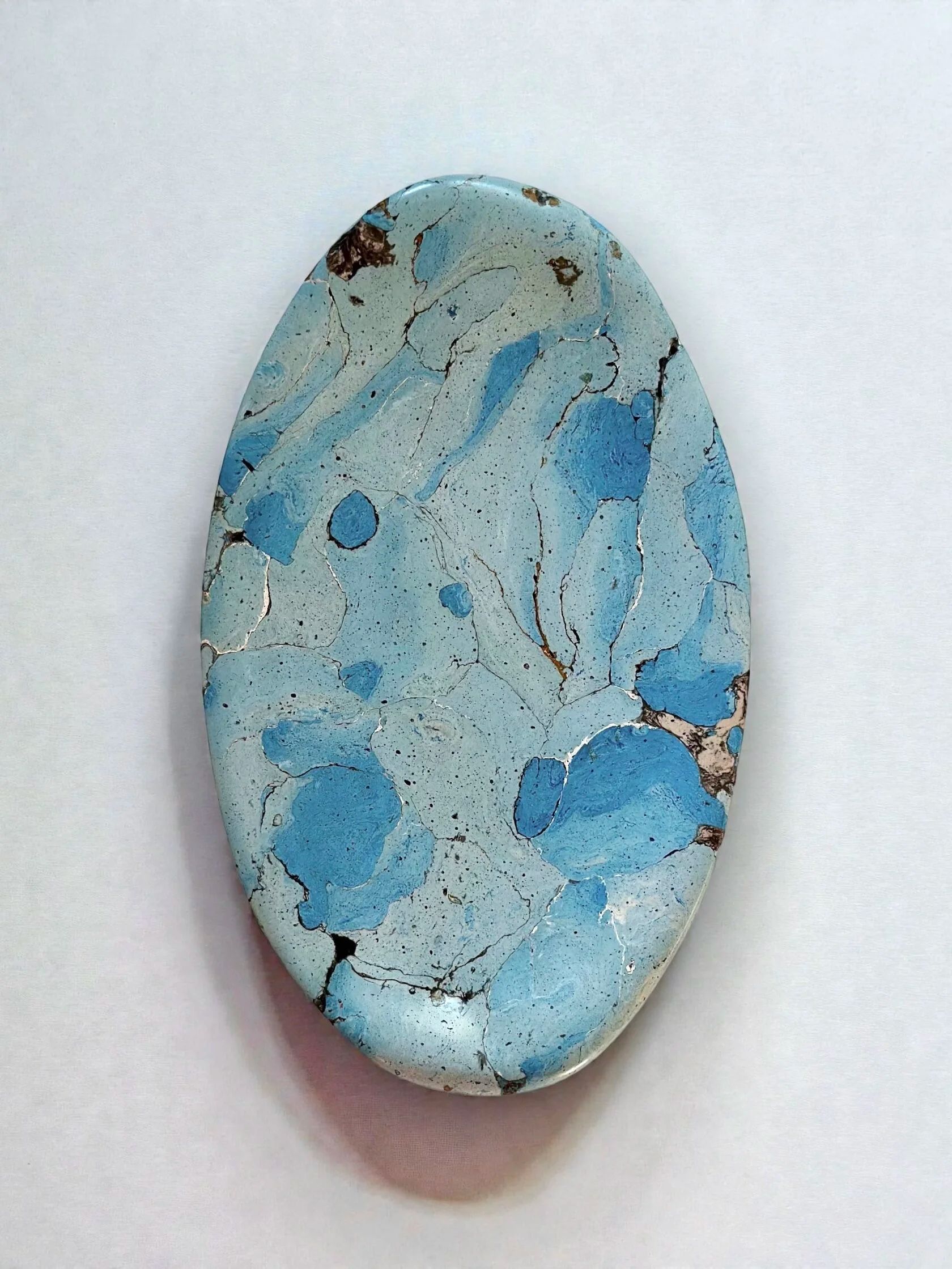 Анастасия Смольнякова (Объект - 
                  15 x 24 см) Каменное блюдо "Azure Flow"