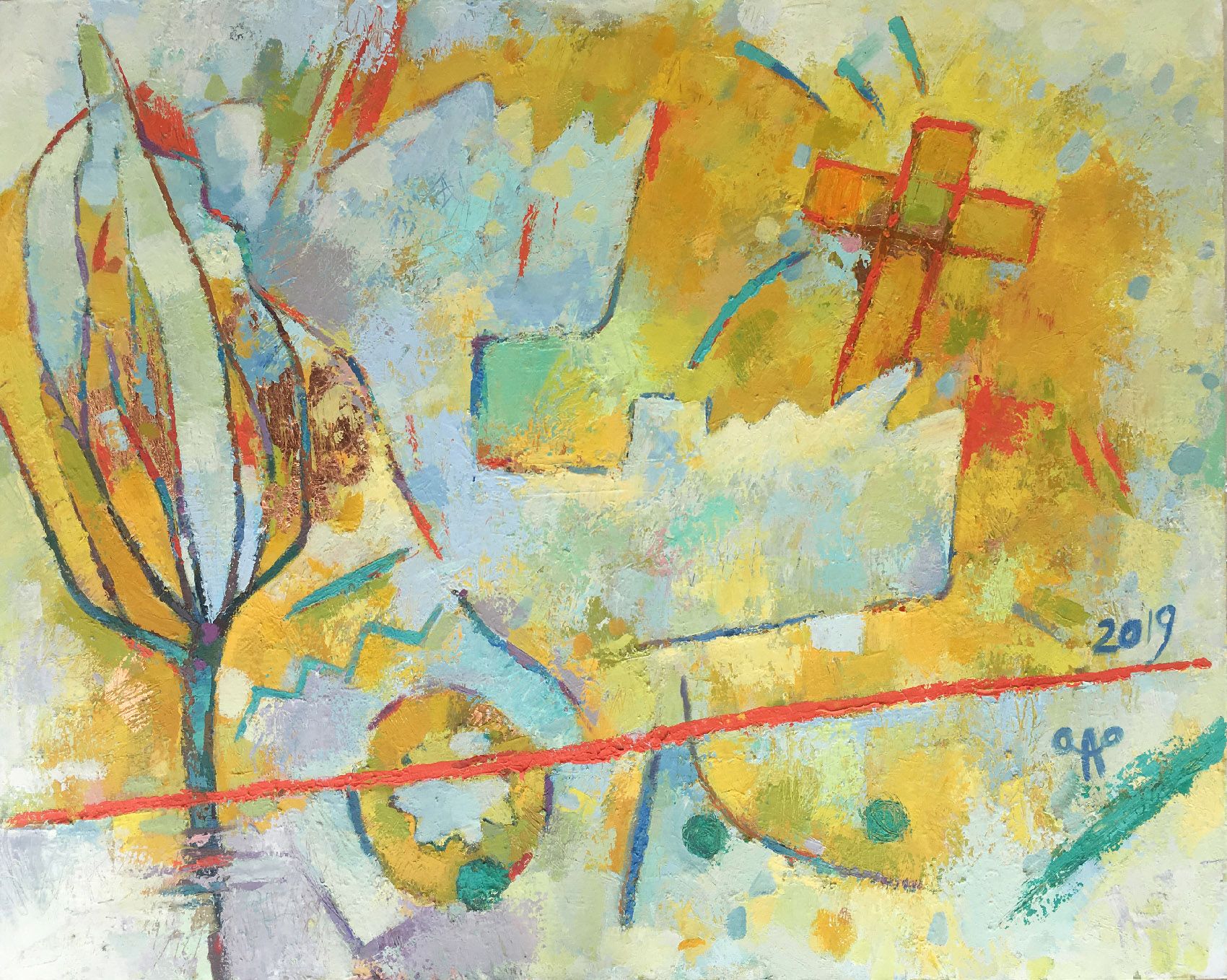 Олег Агафонов (Картина, живопись - 
                  100 x 80 см) Солнечный крест