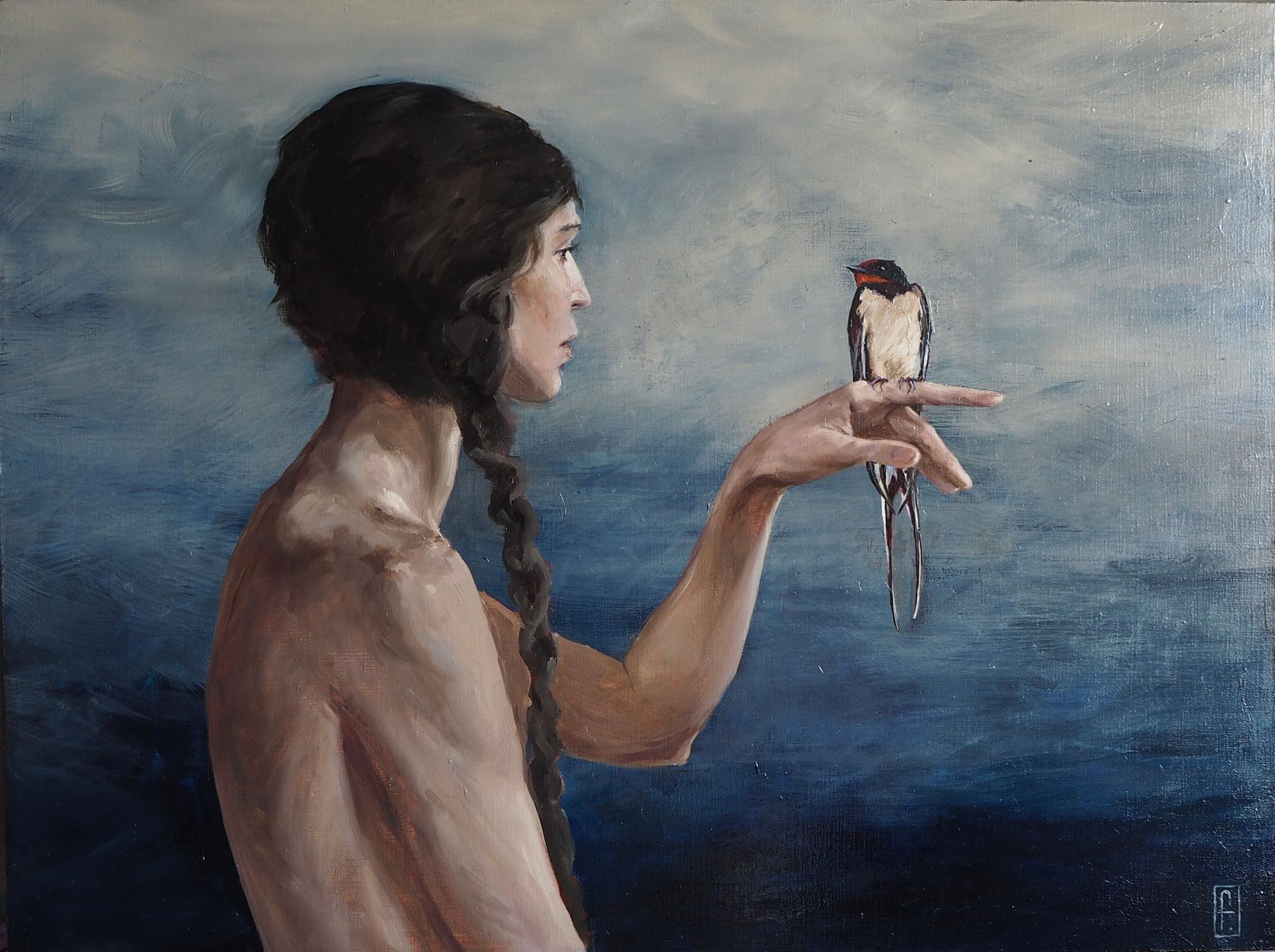 Дарья Григорова (Картина, живопись - 
                  70 x 60 см) Ласточка