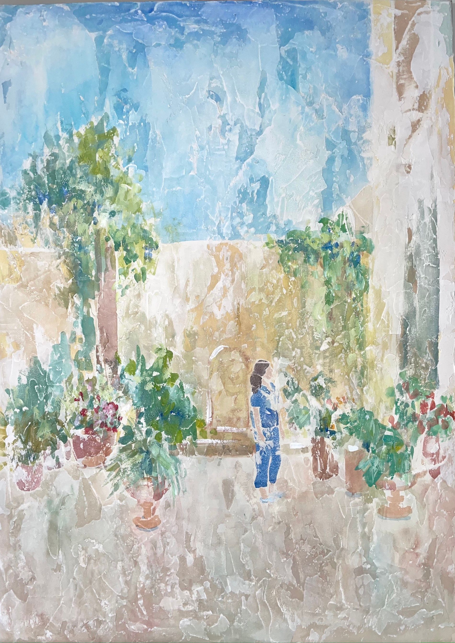 Наталья Чобанян (Картина, живопись - 
                  50 x 70 см) На месте руин вырастут цветы