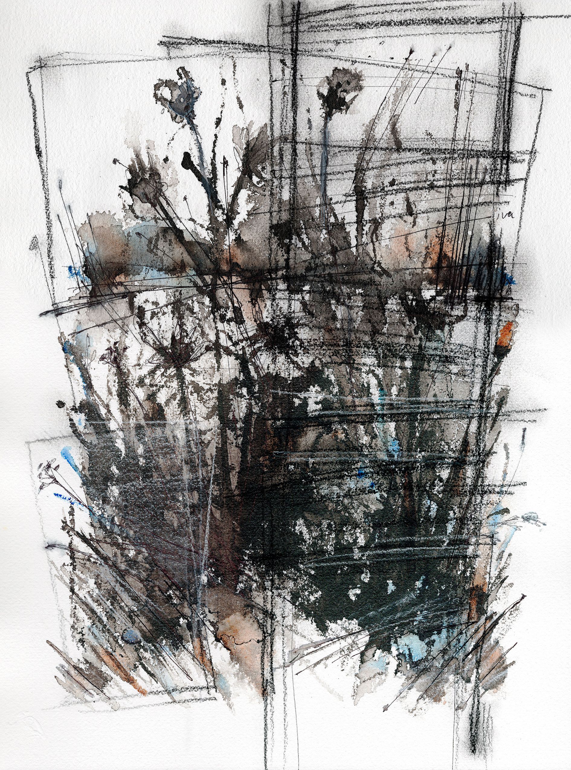 Татьяна Ивченкова (Авторская графика - 
                  30.5 x 40.5 см) Пейзаж из моего окна