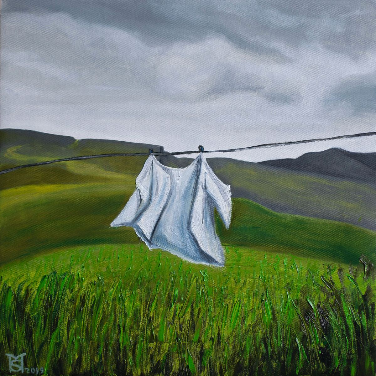 Мария Субботина (Картина, живопись - 
                  50 x 50 см) Дыши