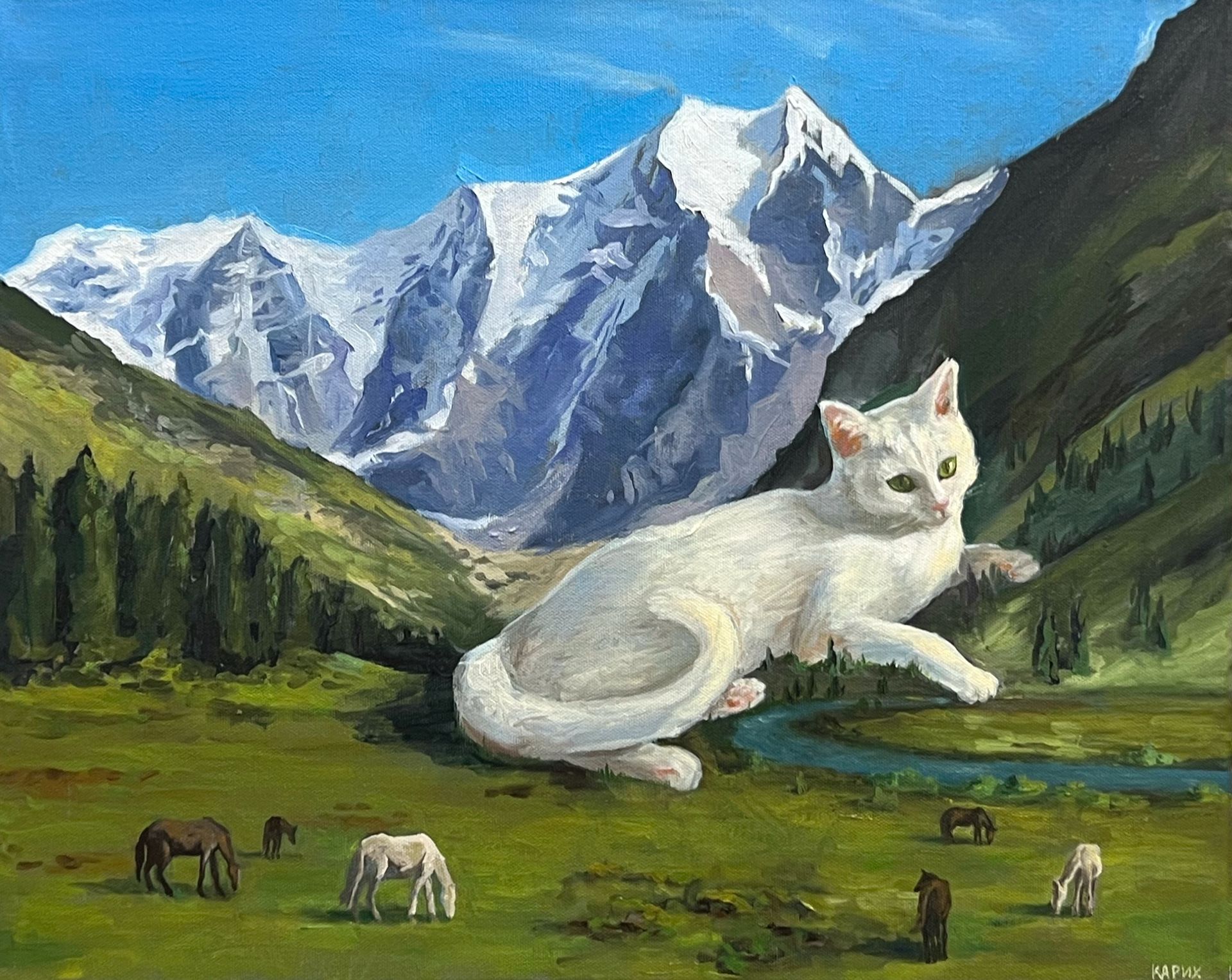 Ксения Карих (Картина, живопись - 
                  50 x 40 см) На своем месте