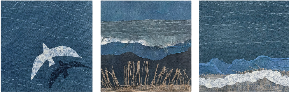 Анастасия Попова (Коллаж / ассамбляж - 
                  150 x 50 см) Ночной полет