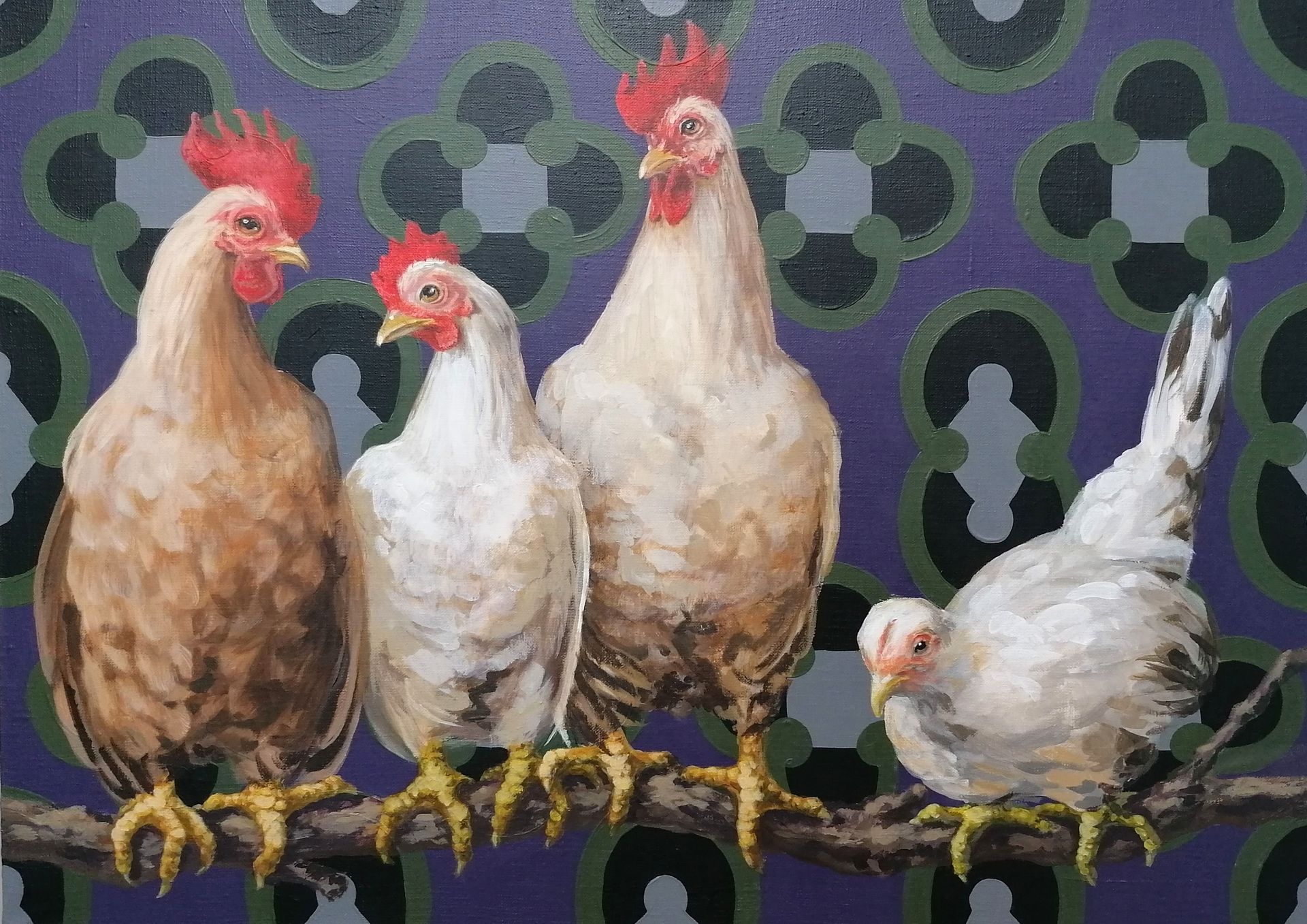 Юлия Куртова (Картина, живопись - 
                  70 x 50 см) Курята
