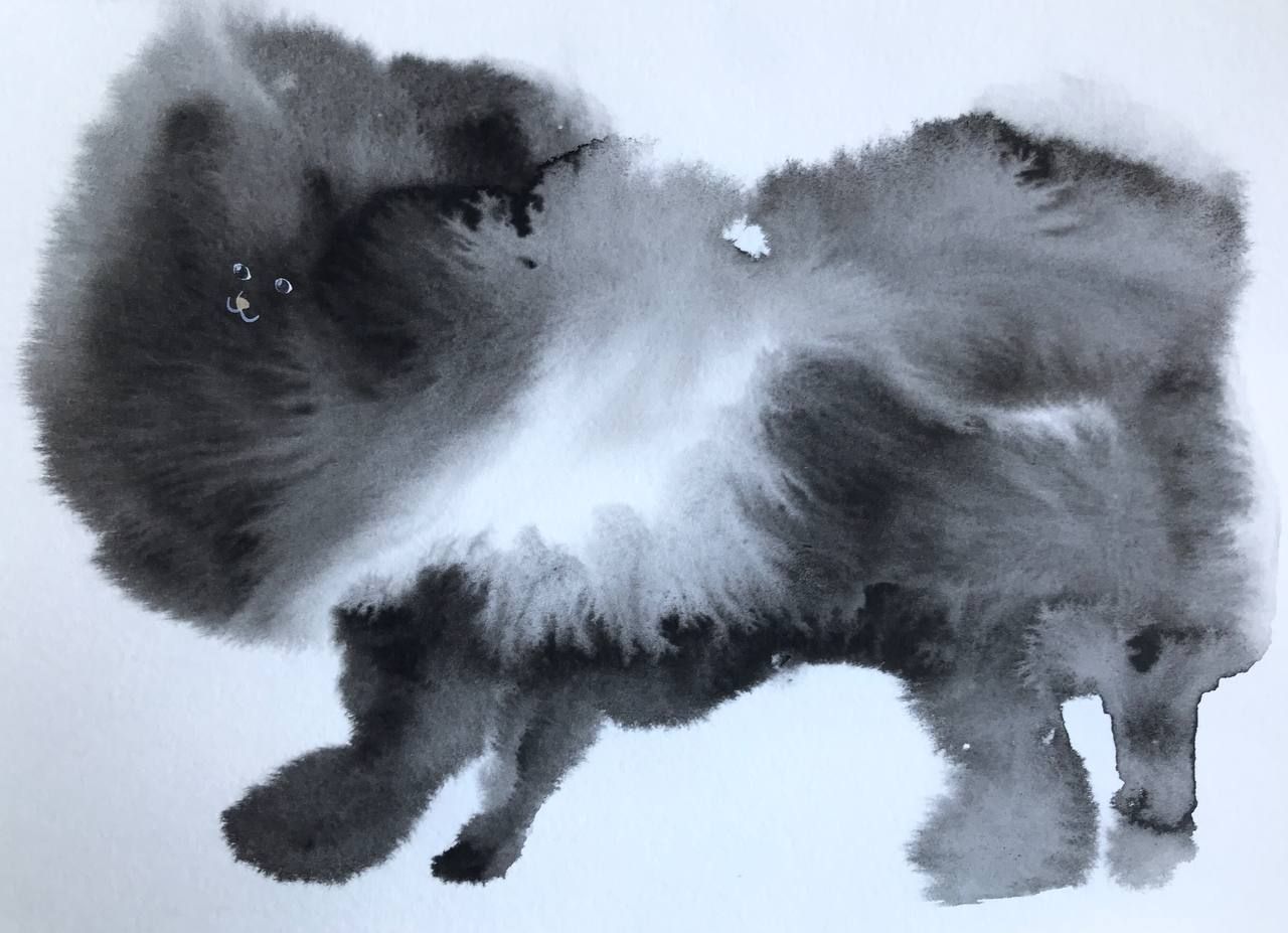 Катя Лесун (Авторская графика - 
                  29.6 x 20.8 см) doggo cutie monochrome vol.1