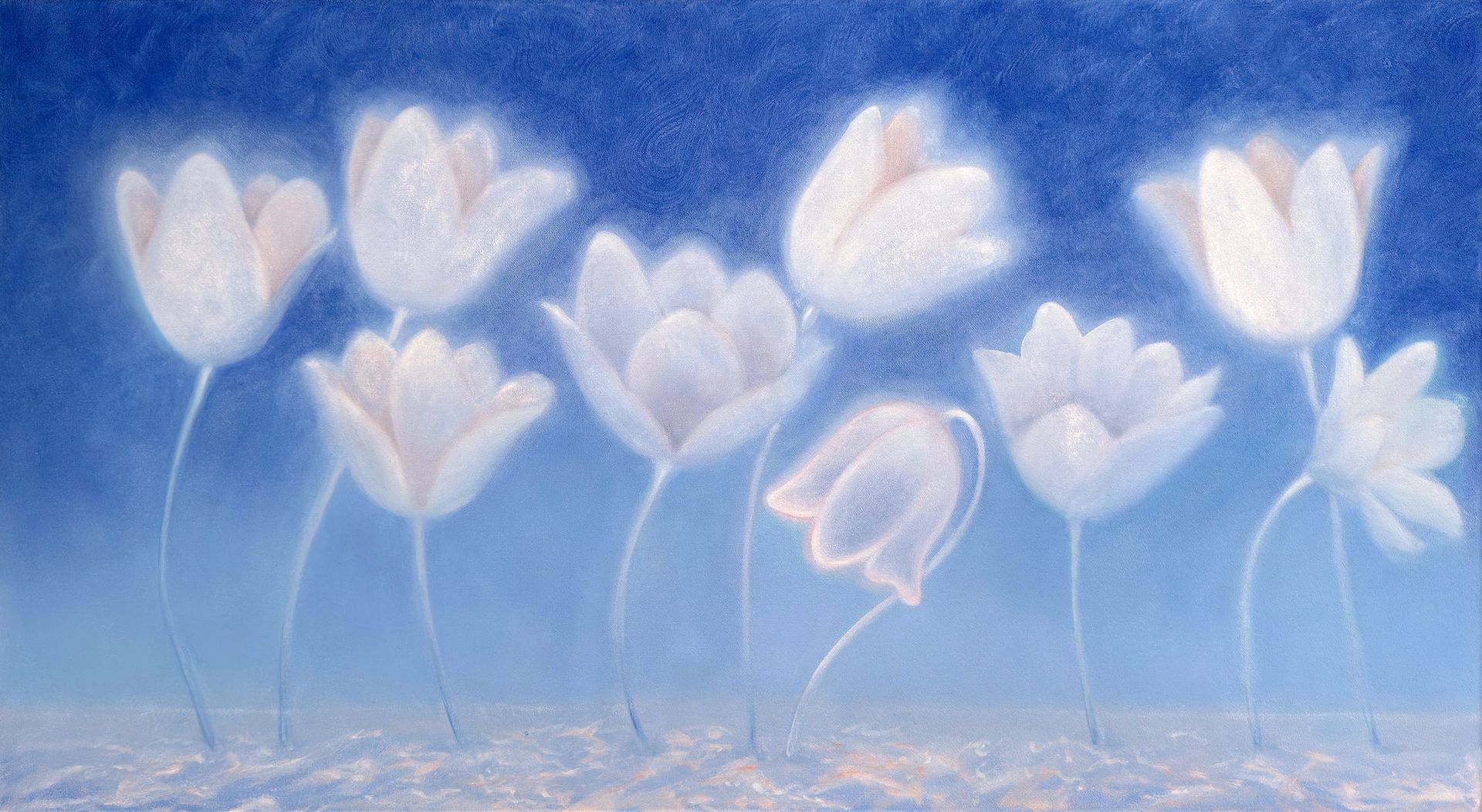 Елена Курочко (Картина, живопись - 
                  100 x 55 см) Один в поле