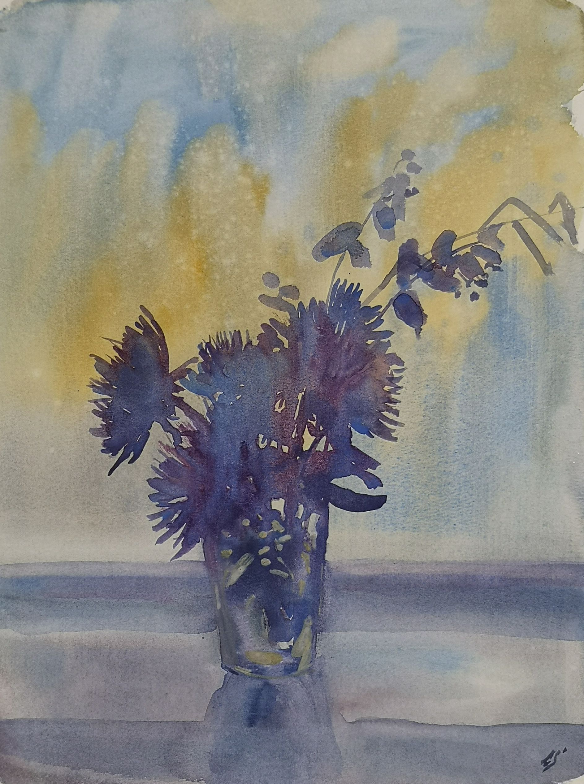 Елена Санина (Авторская графика - 
                  27 x 39 см) Силуэты октября