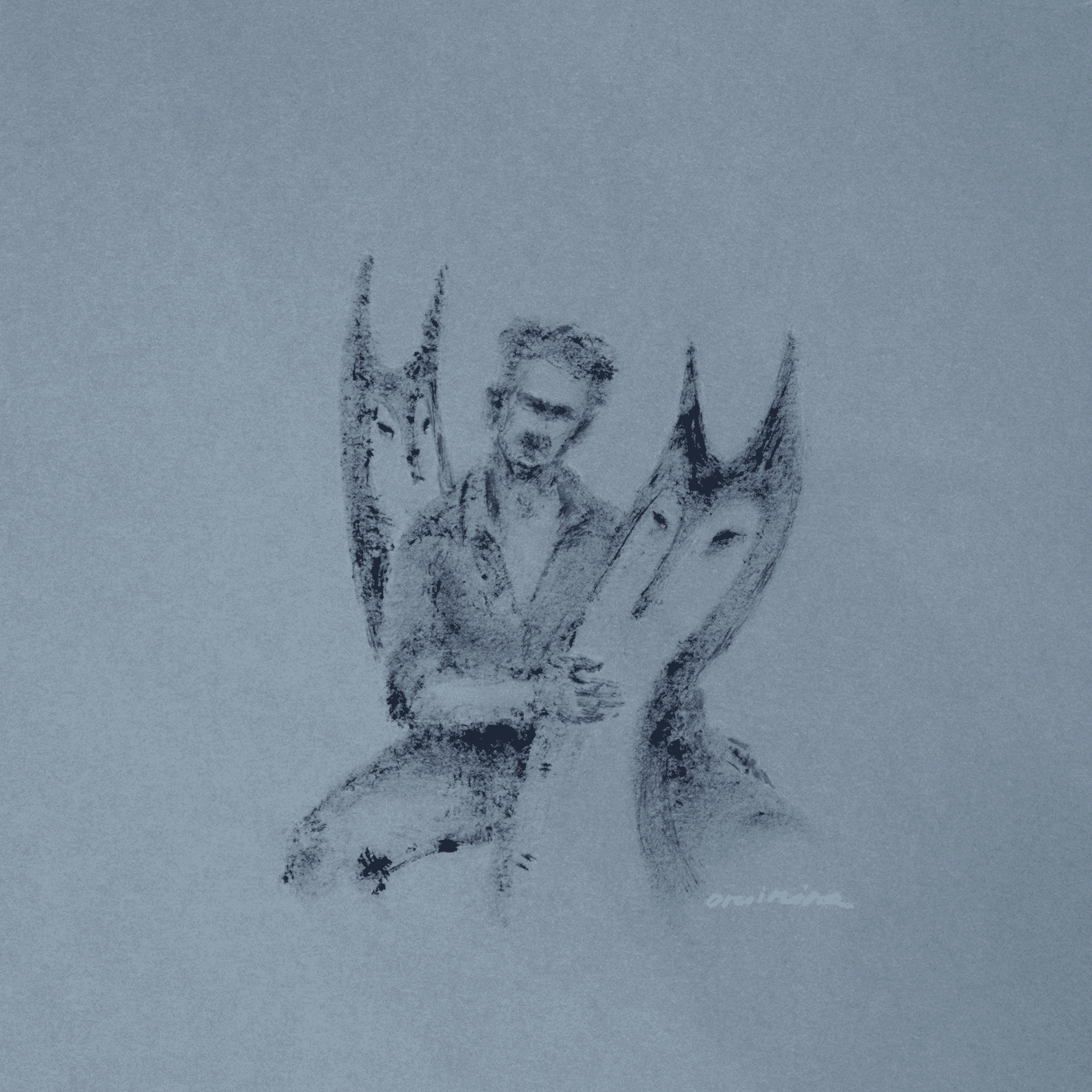 Ольга Минина (Авторская графика - 
                  30 x 30 см) Мы — Рядом #2