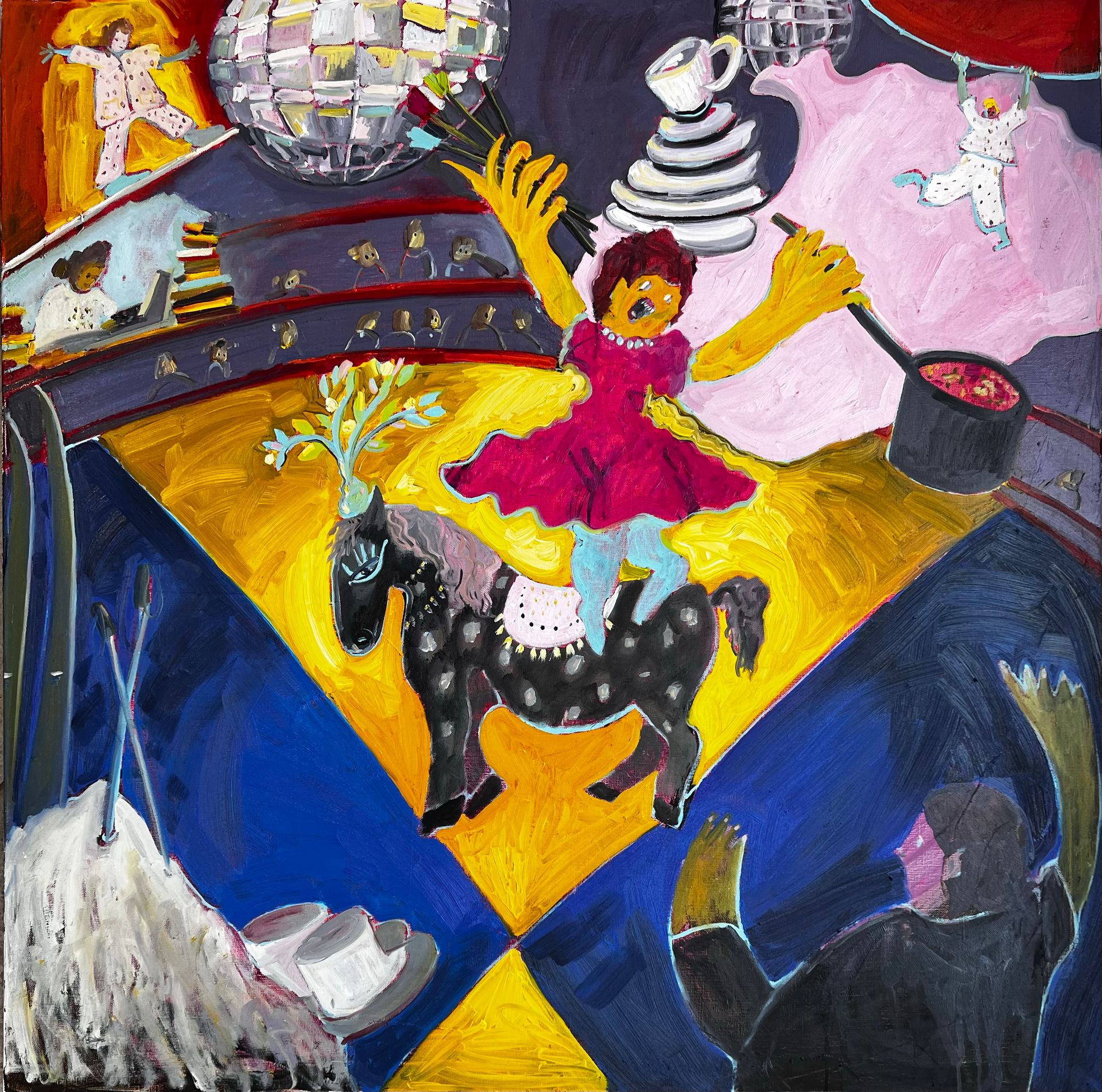 Вера Куликова (Картина, живопись - 
                  100 x 100 см) Вашу маму и там и тут показывают!