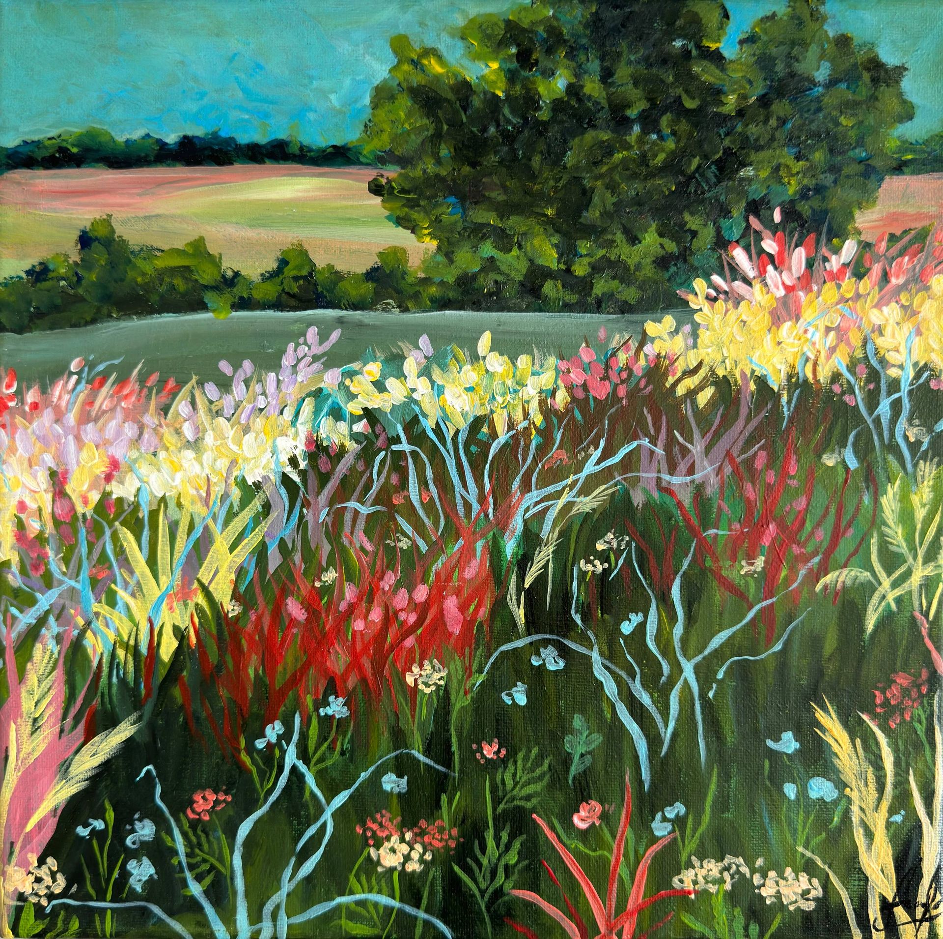 Анна Бухтиярова (Картина, живопись - 
                  30 x 30 см) 15:47. Июль