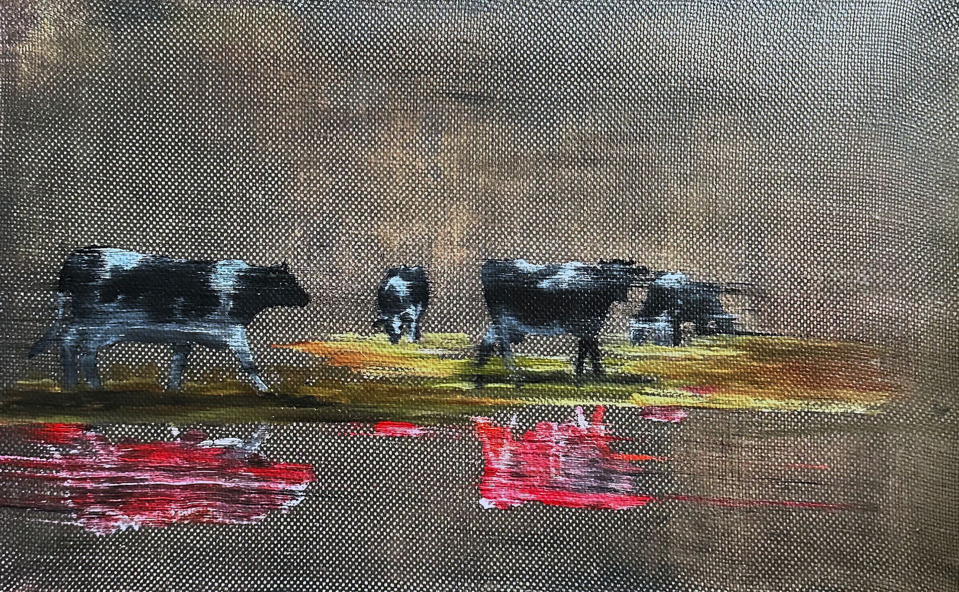 Данила Даренских (Картина, живопись - 
                  40 x 25 см) Дождь